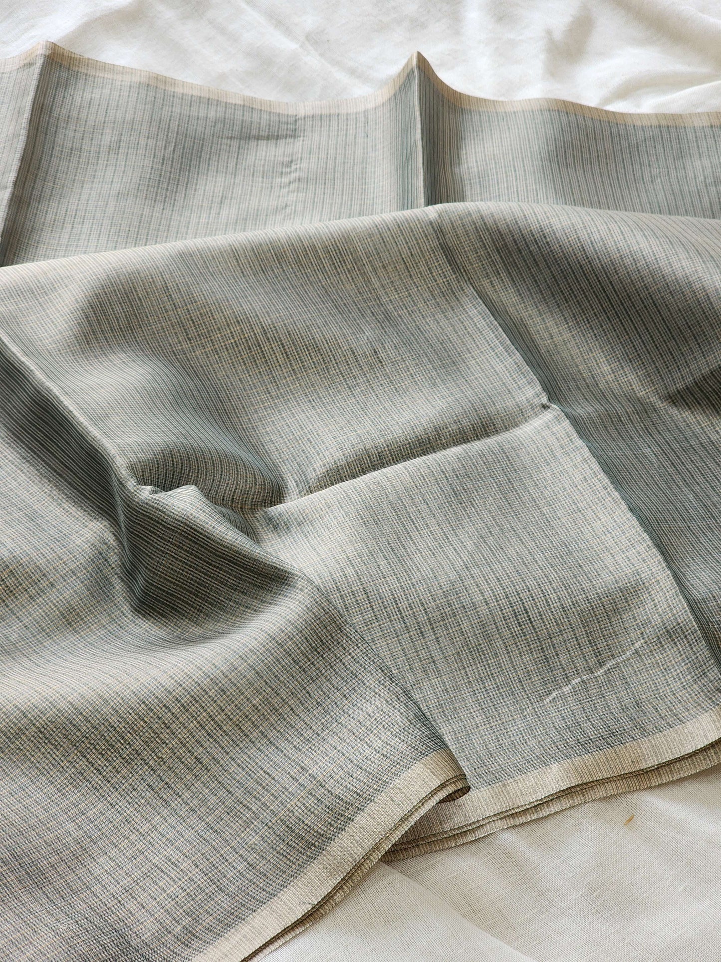 Metallic Grey kota cotton saree