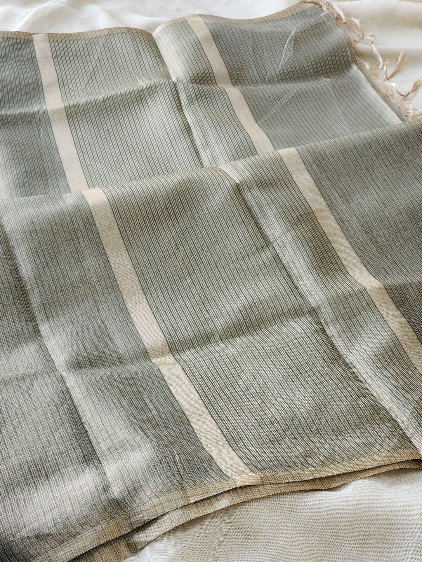 Metallic Grey kota cotton saree