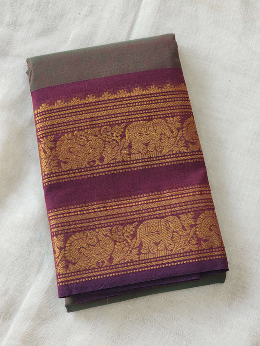 Green chettinad cotton saree