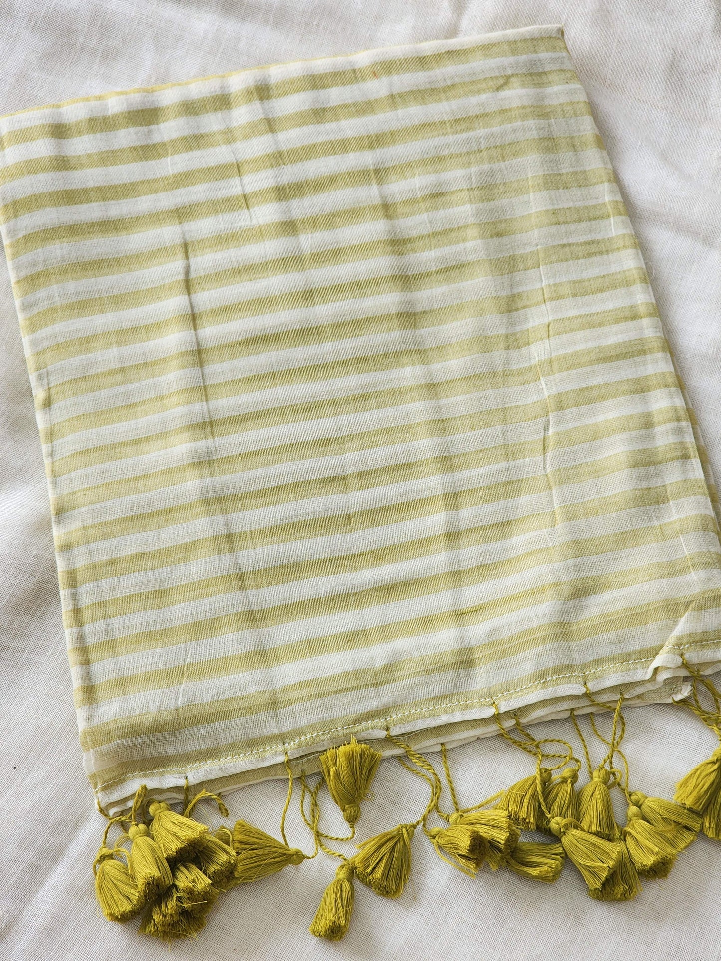 Light Green Cotton Handloom Saree