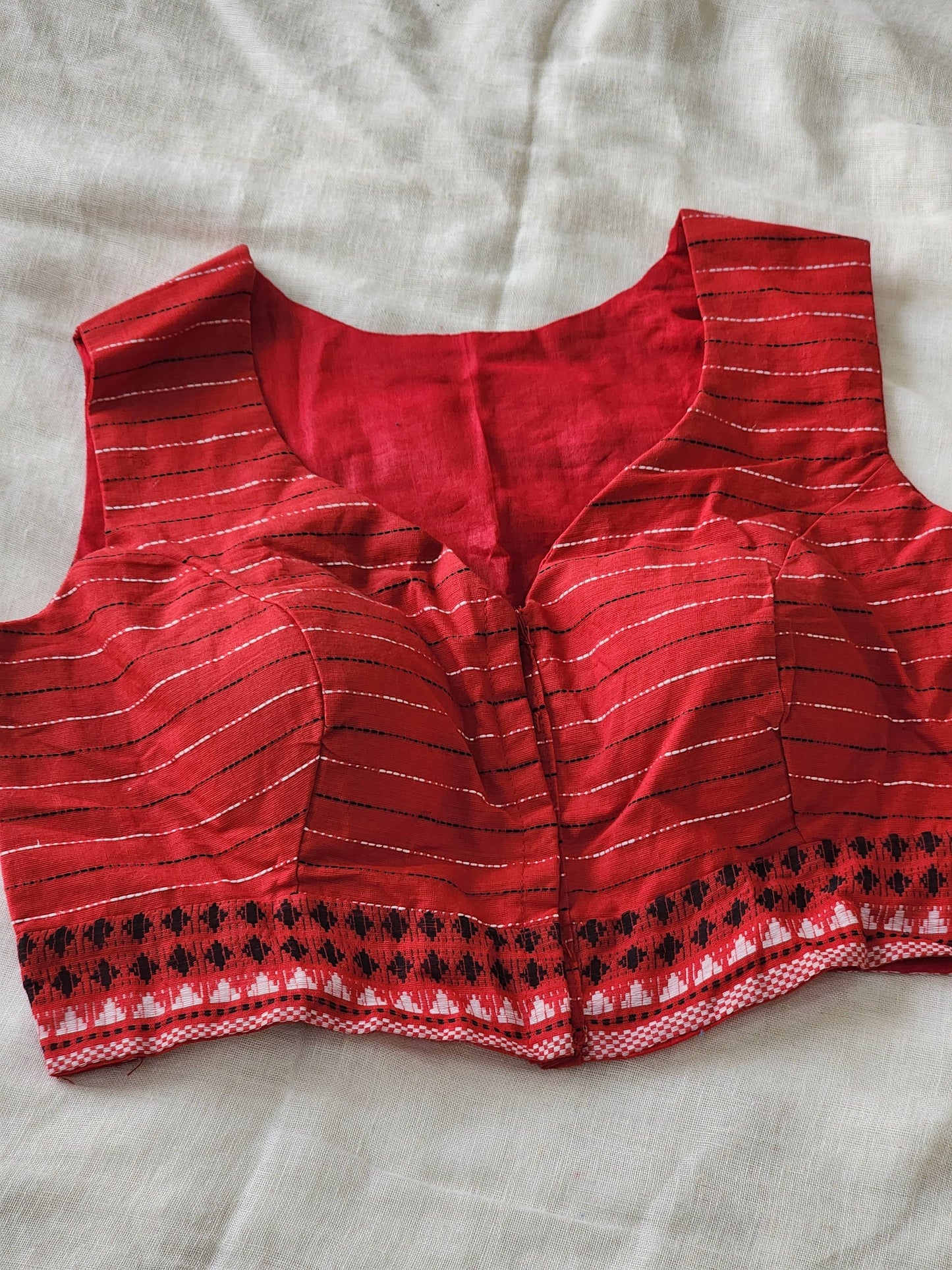 Red cotton blouse