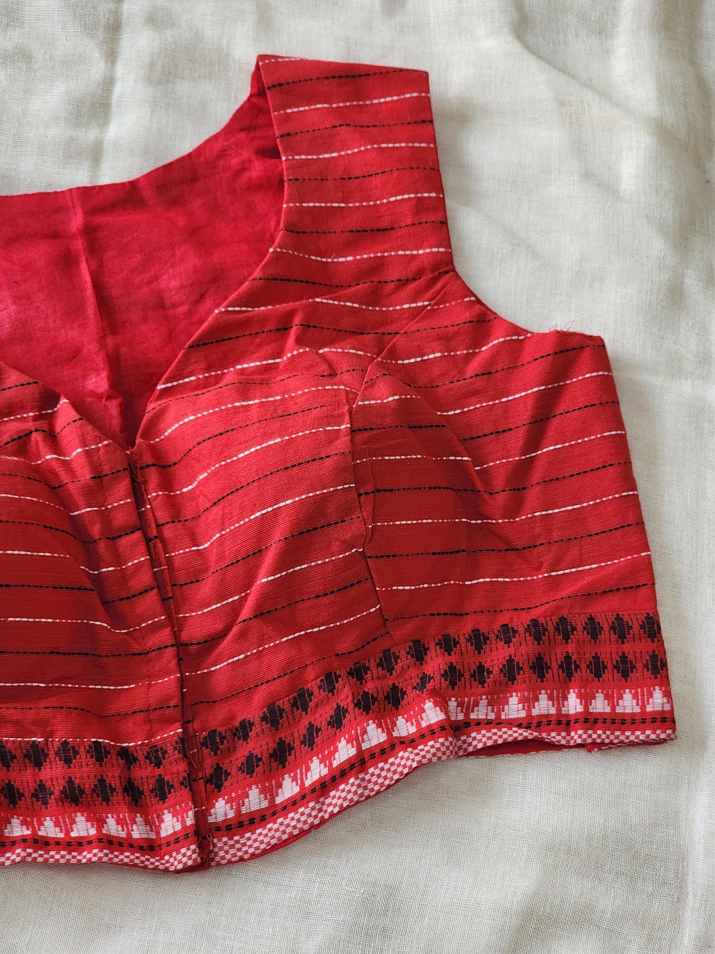 Red cotton blouse