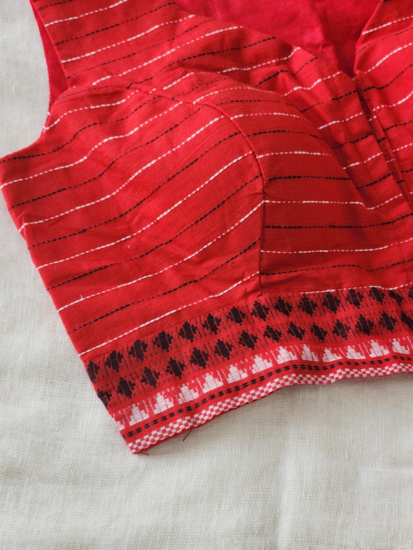 Red cotton blouse