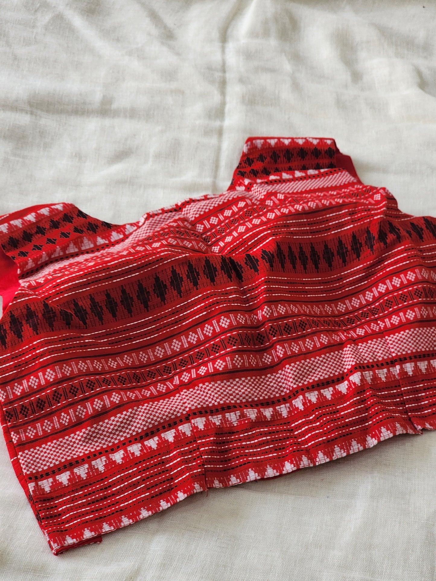 Red cotton blouse