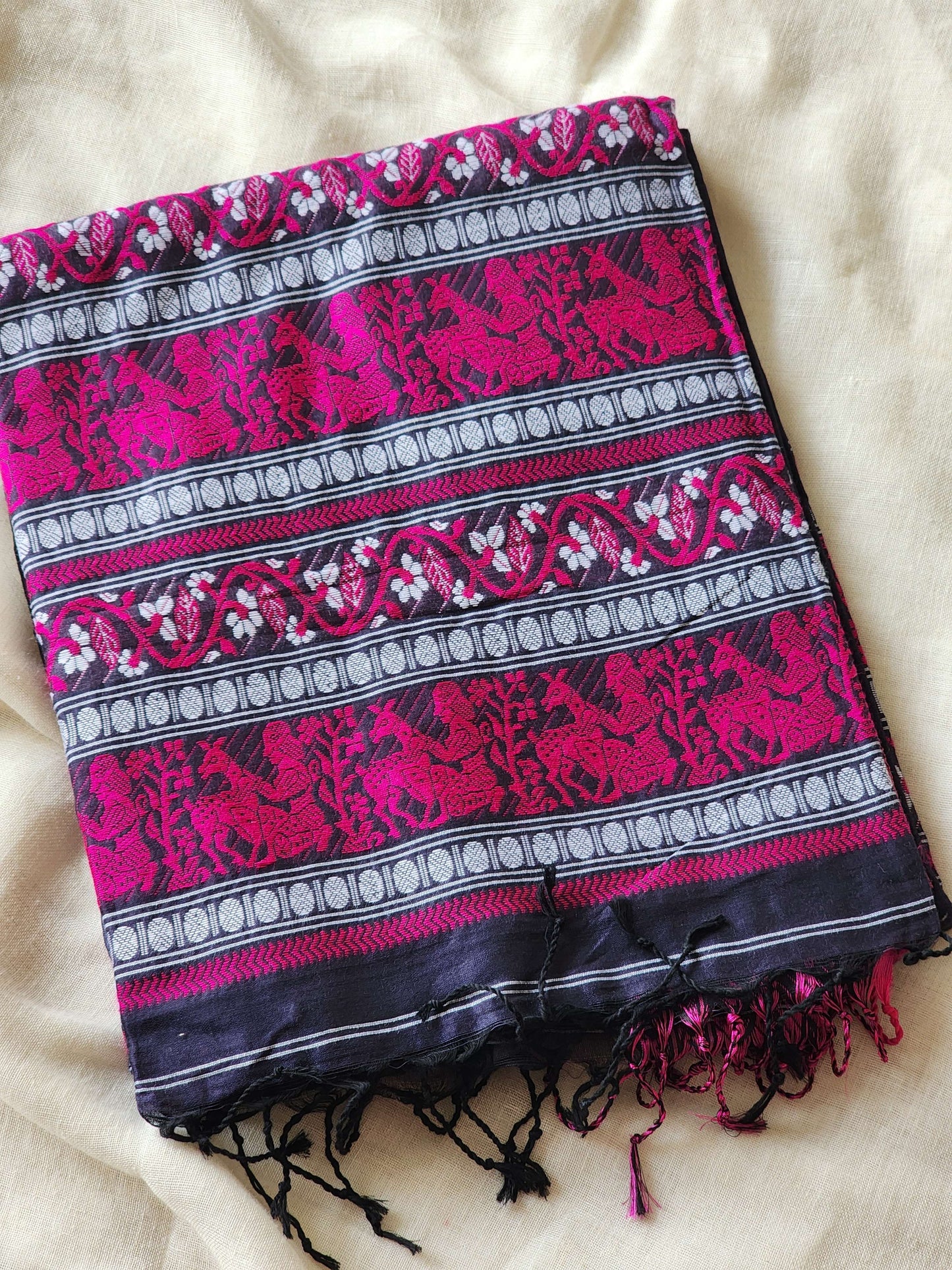 Blue Baluchari Cotton Saree