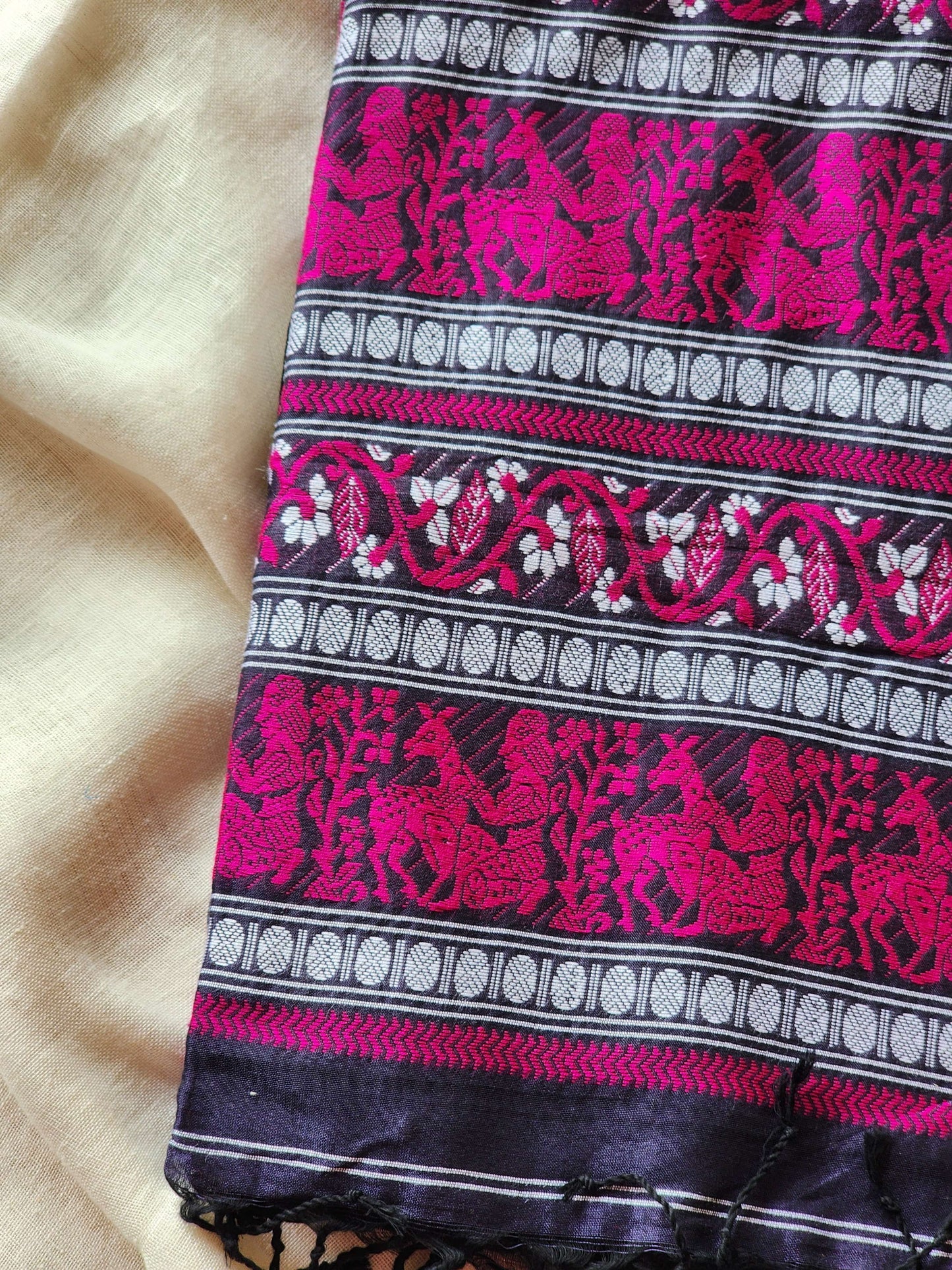 Blue Baluchari Cotton Saree