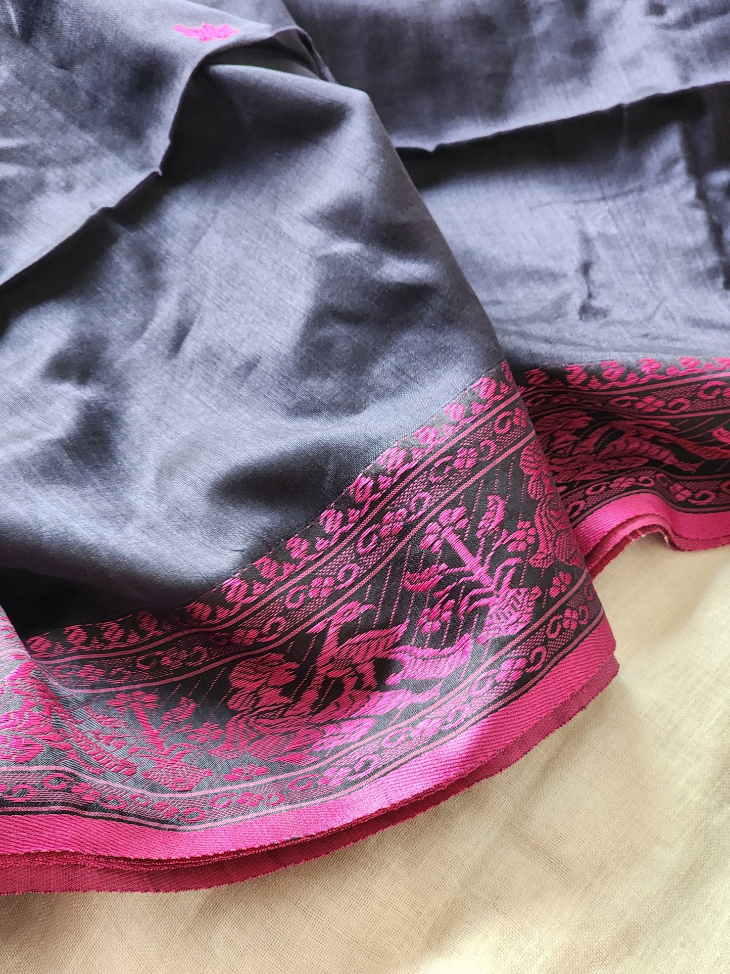 Blue Baluchari Cotton Saree