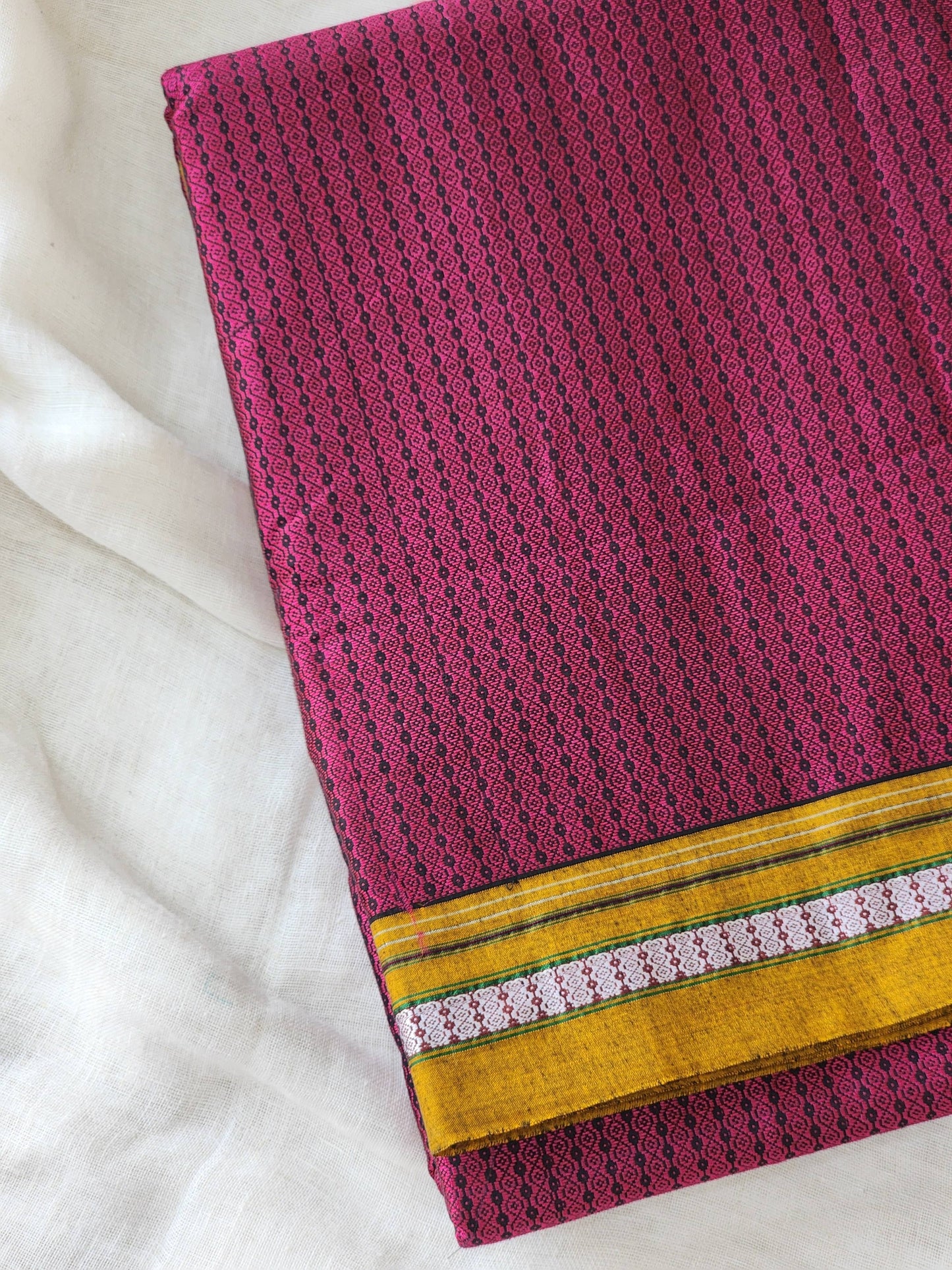Pink Khun Cotton Silk Saree