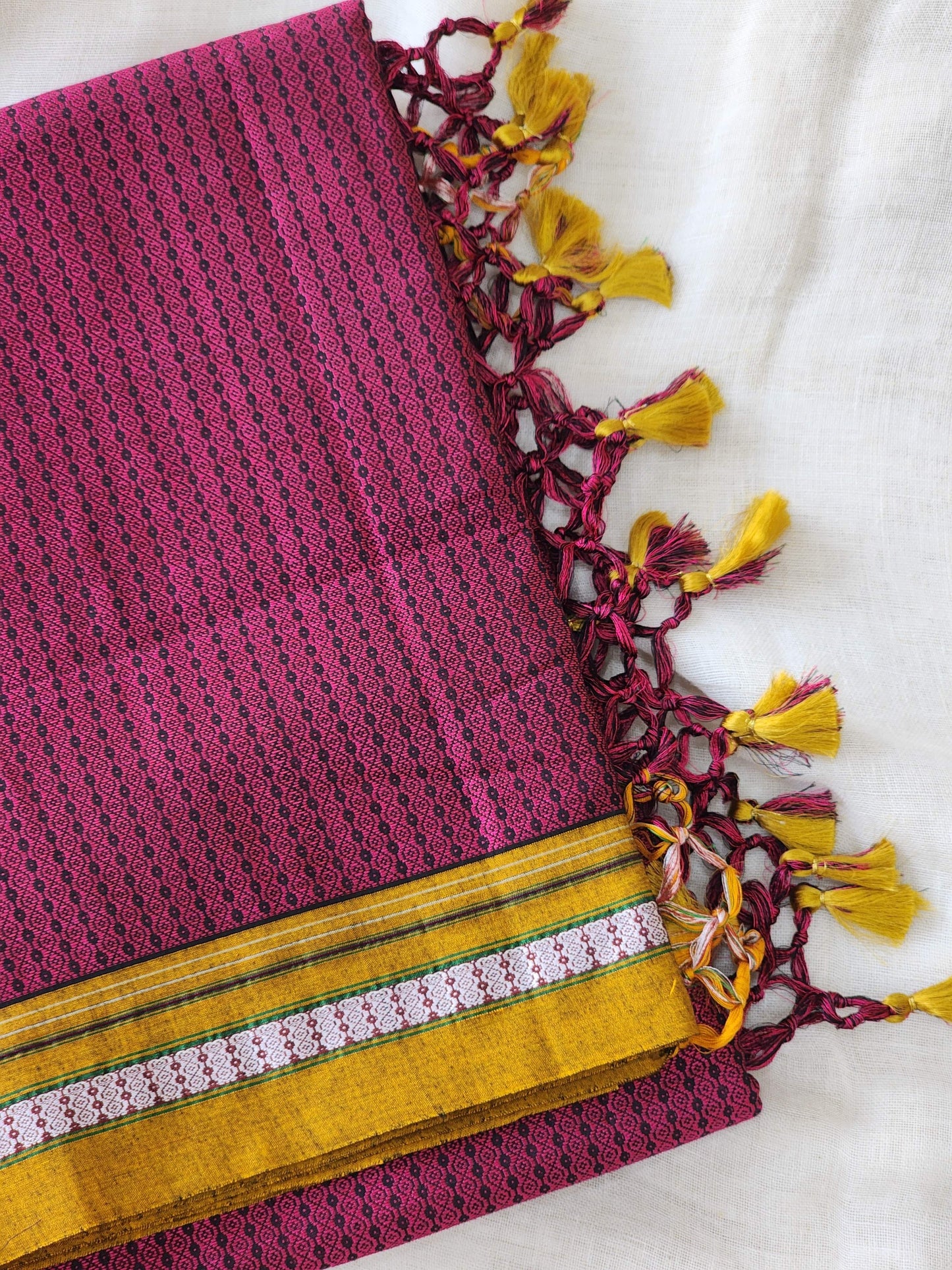 Pink Khun Cotton Silk Saree