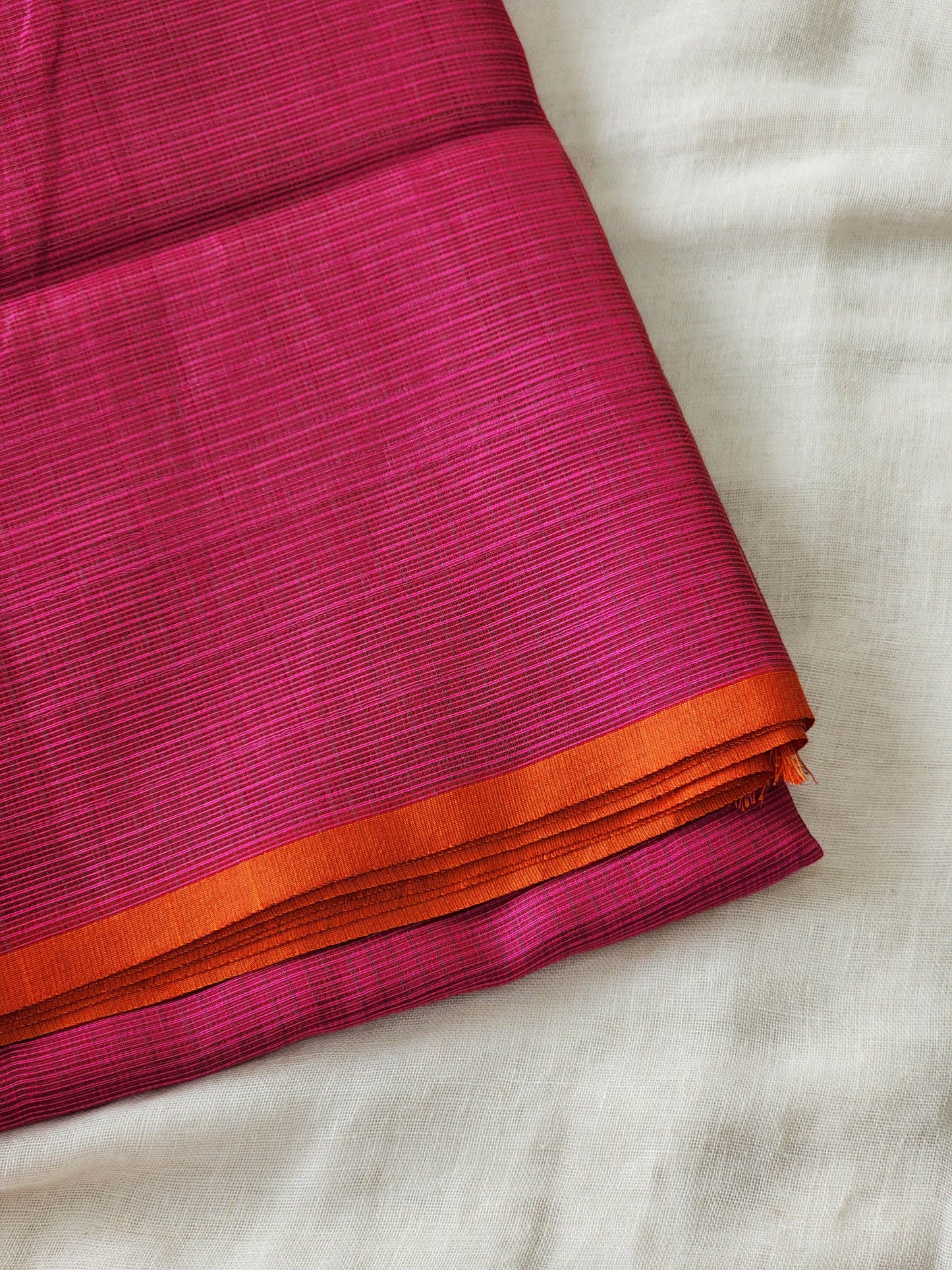Dark purple kota cotton saree