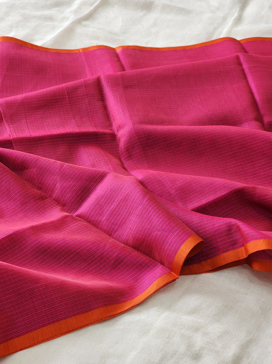 Dark purple kota cotton saree