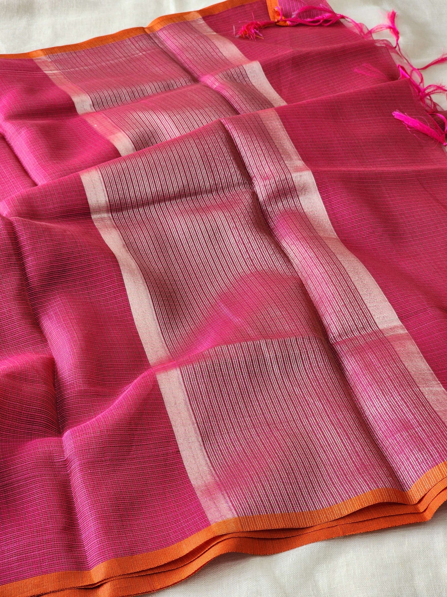 Dark purple kota cotton saree