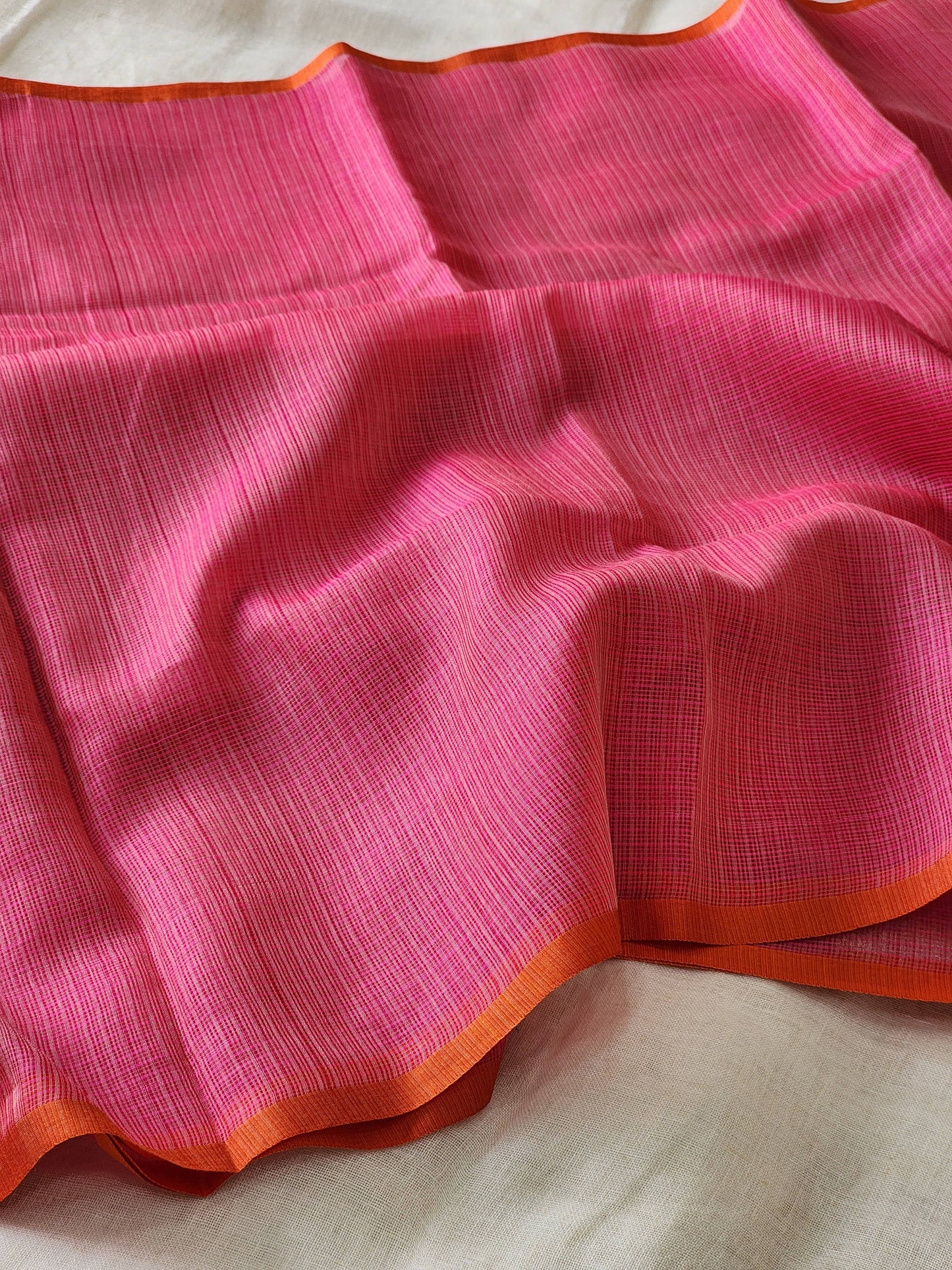 Pink kota cotton saree