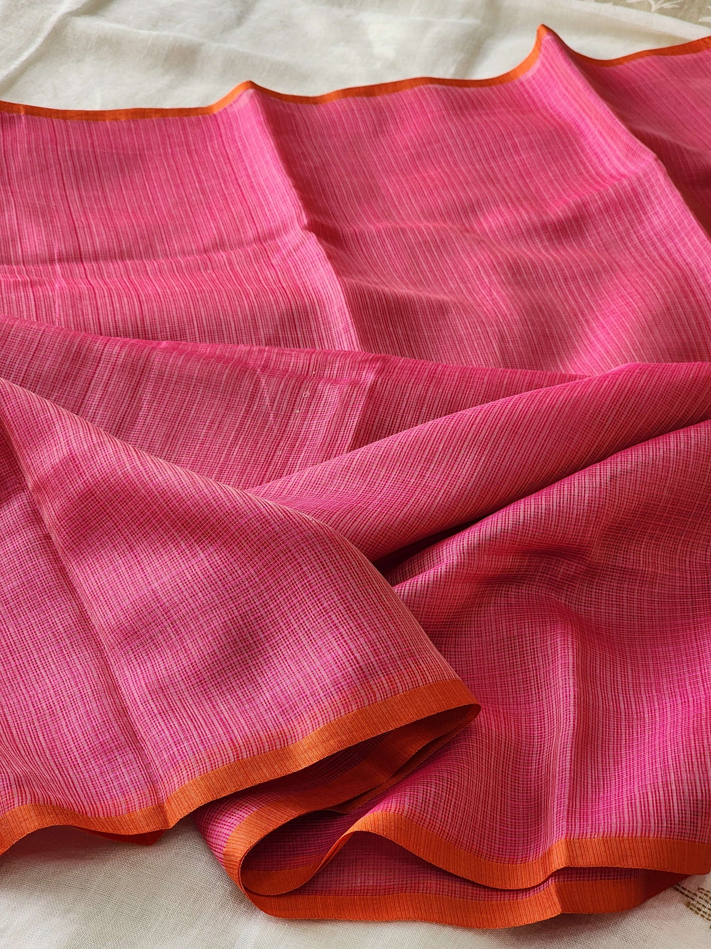 Pink kota cotton saree