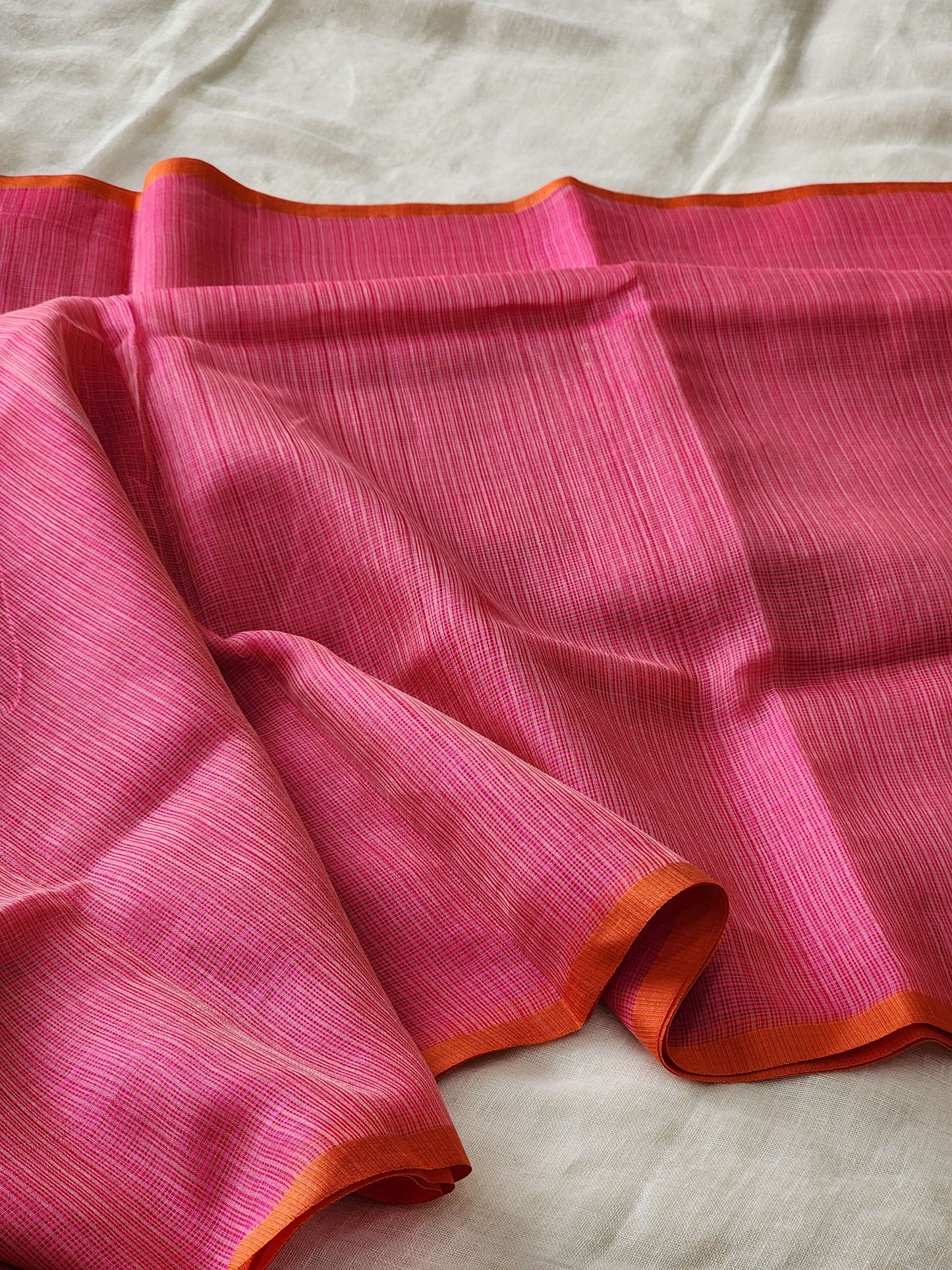 Pink kota cotton saree