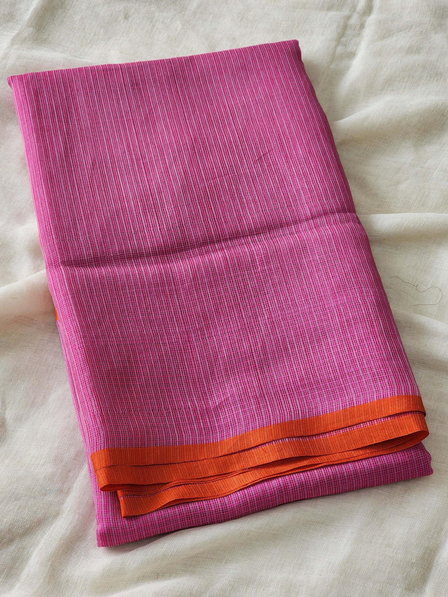 Blush pink kota cotton saree
