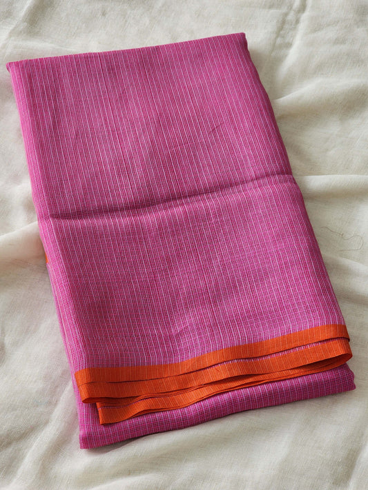 Blush pink kota cotton saree