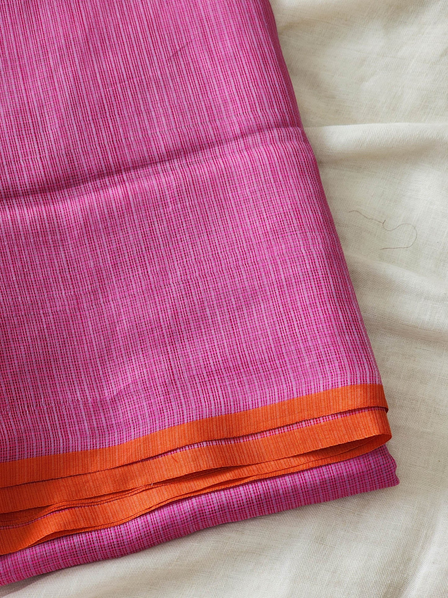 Blush pink kota cotton saree