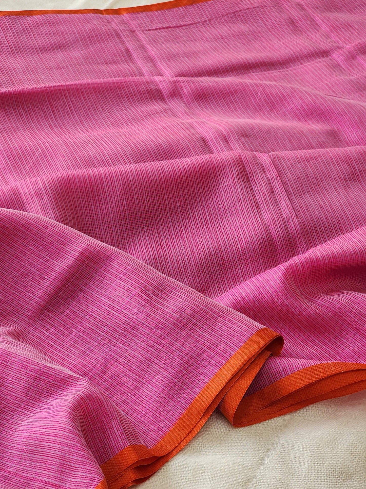 Blush pink kota cotton saree