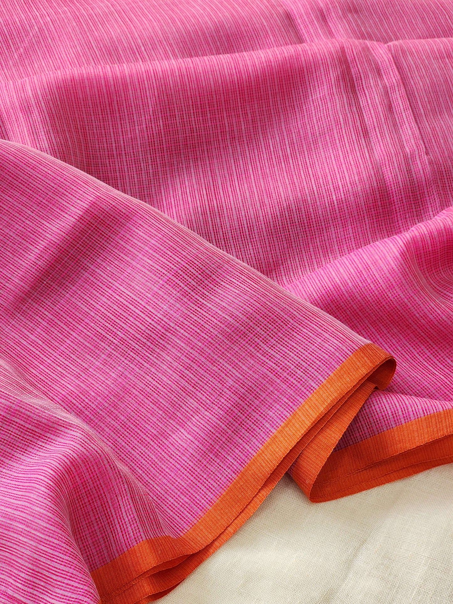 Blush pink kota cotton saree