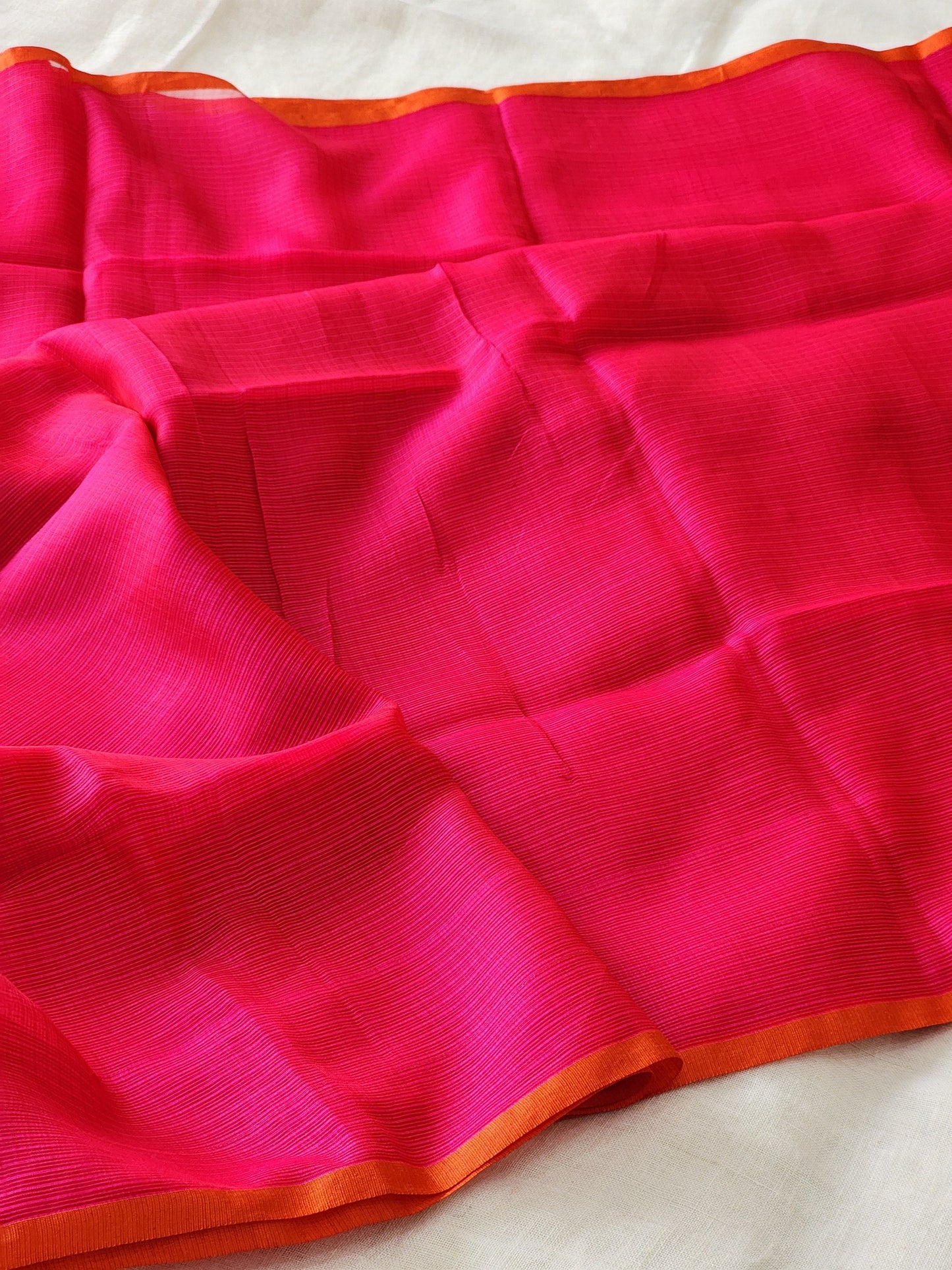 Rani pink kota cotton saree