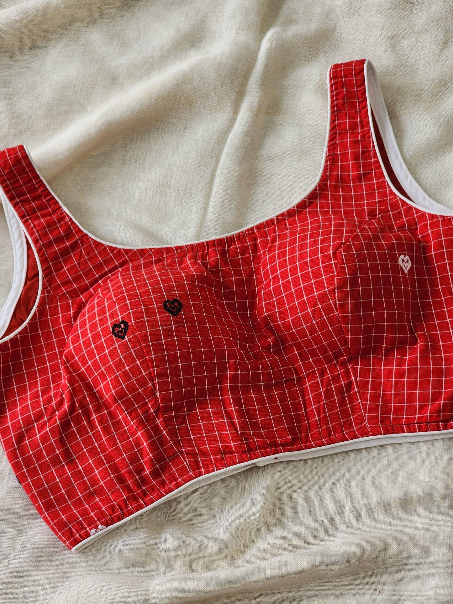 Red cotton blouse