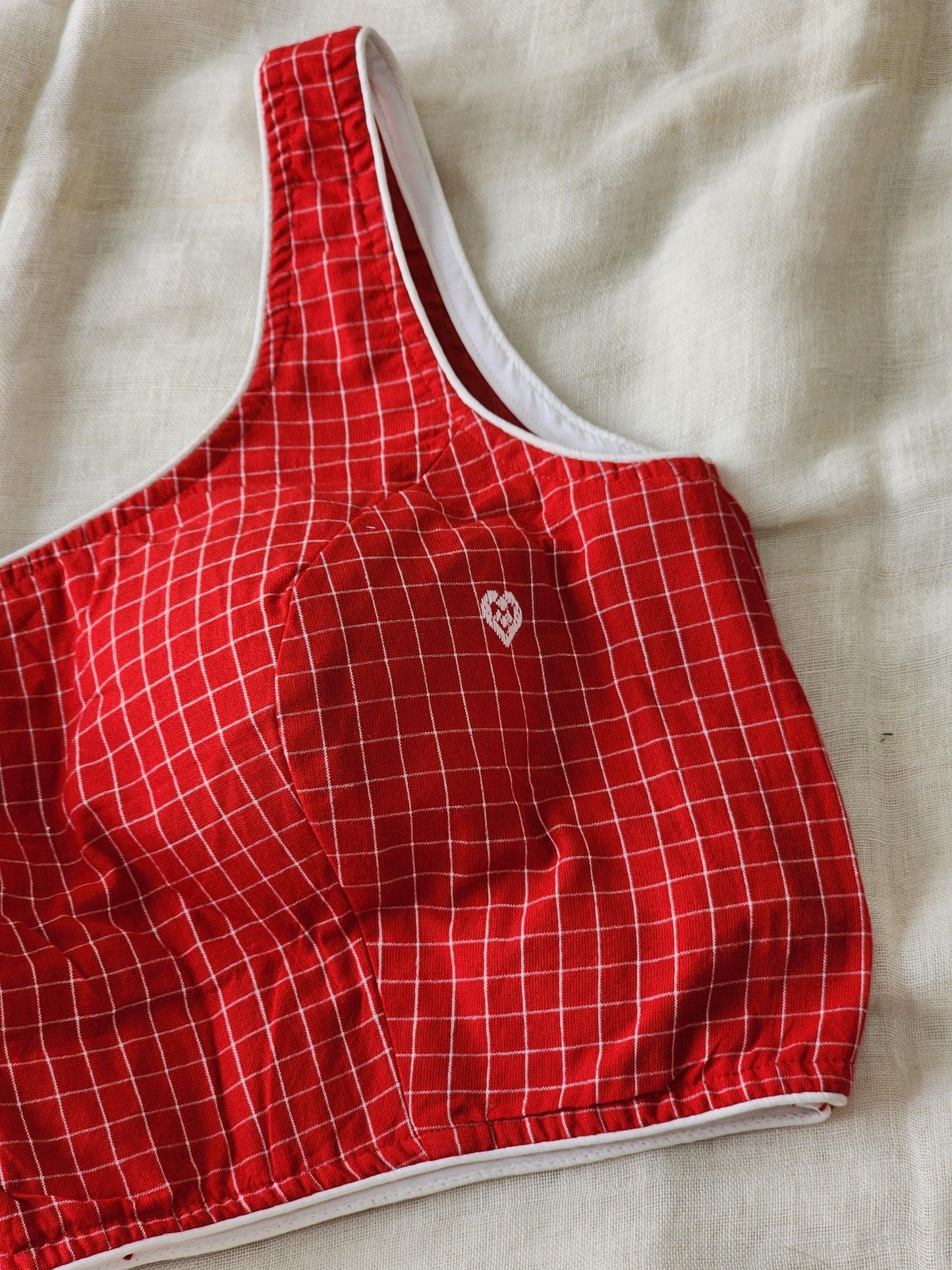 Red cotton blouse