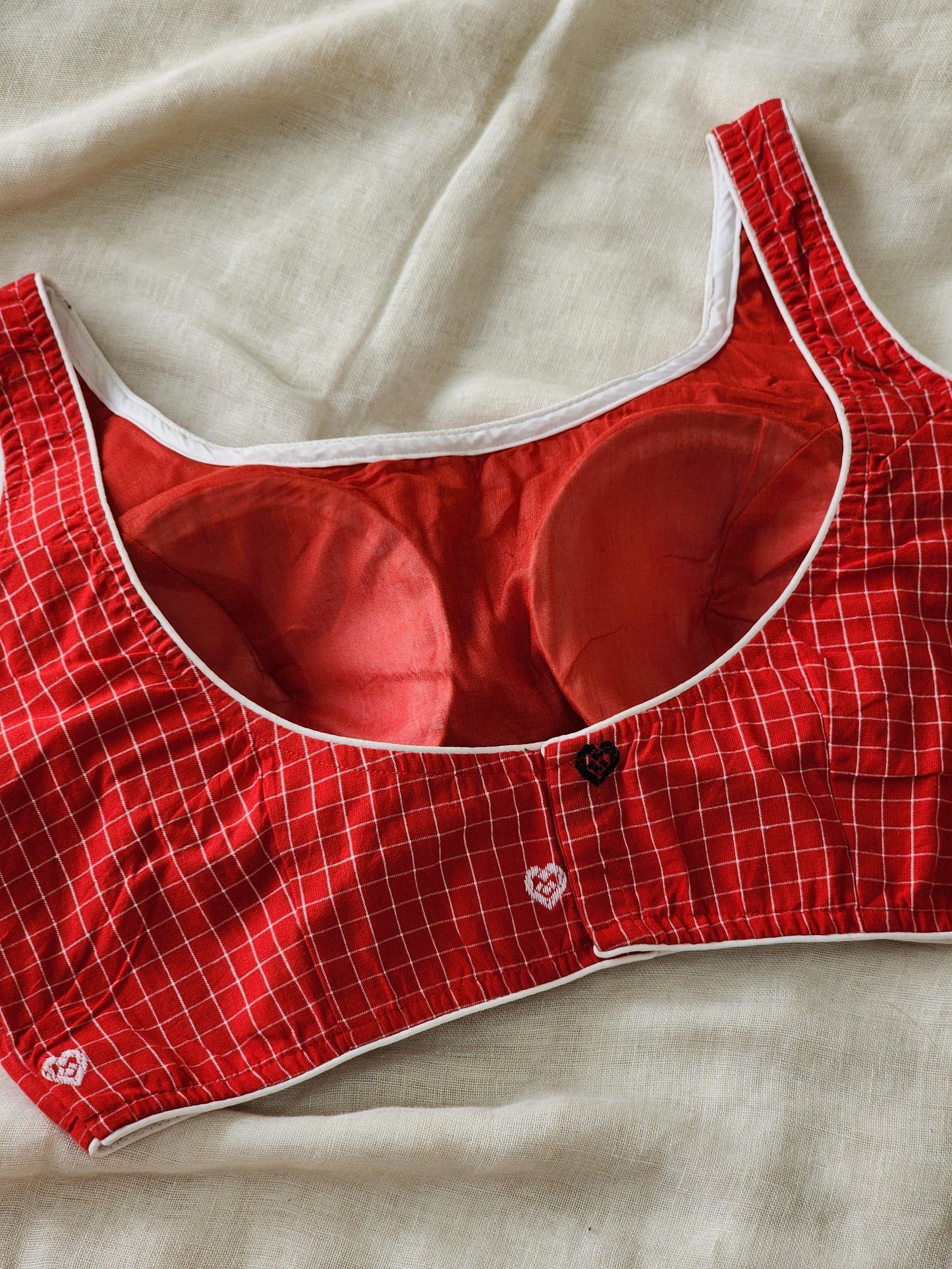 Red cotton blouse