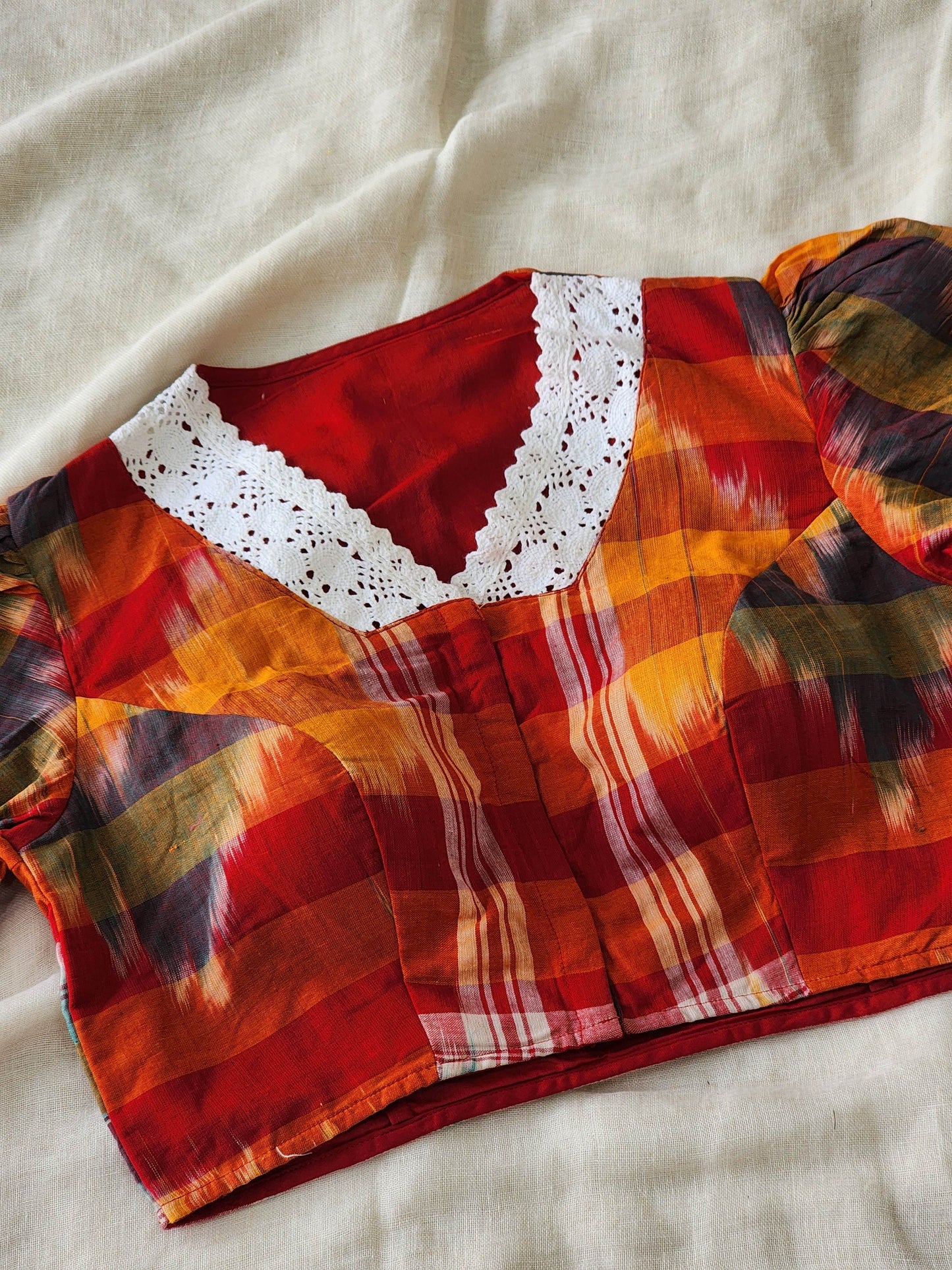 Multicolored cotton blouse