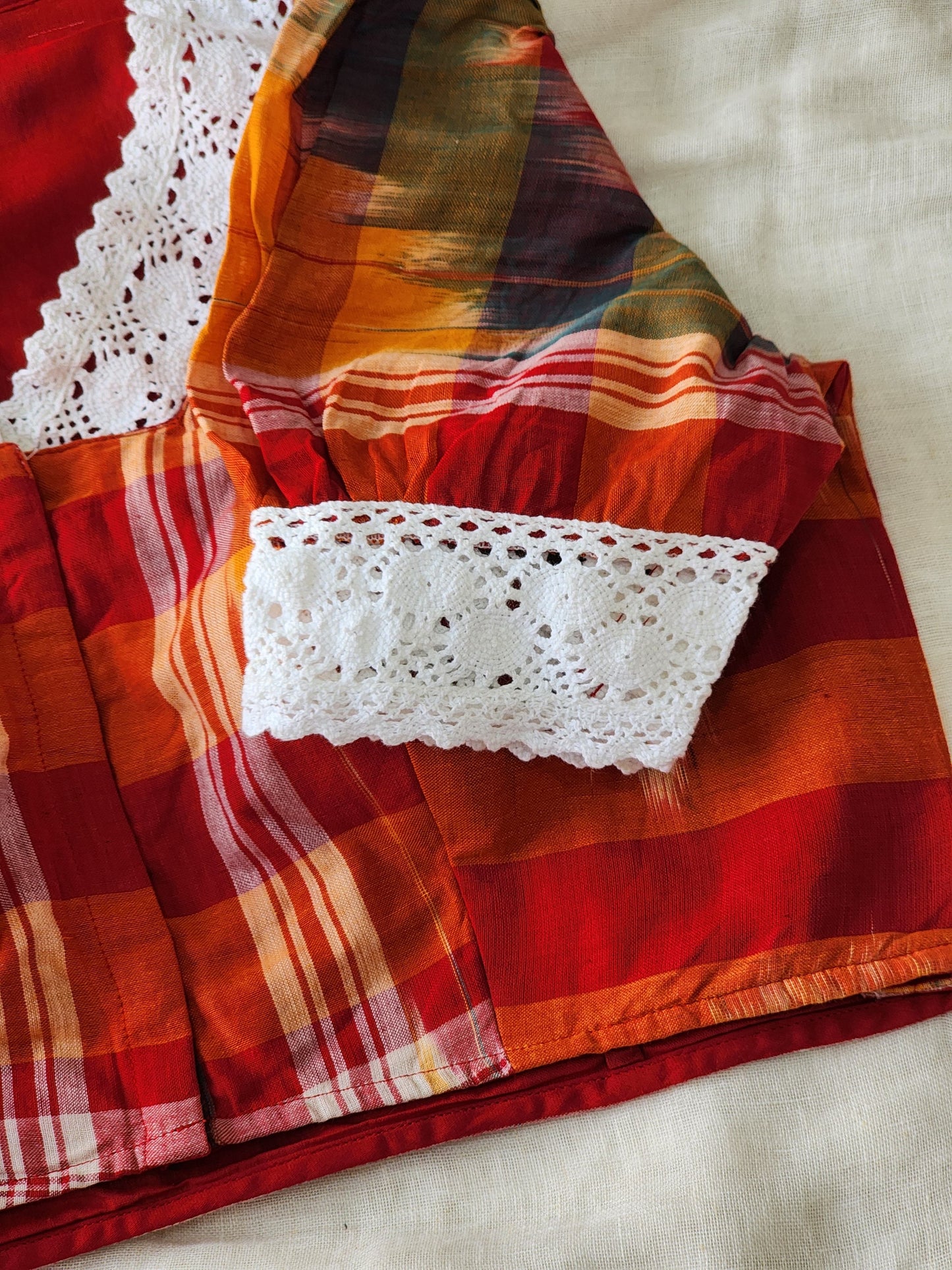 Multicolored cotton blouse