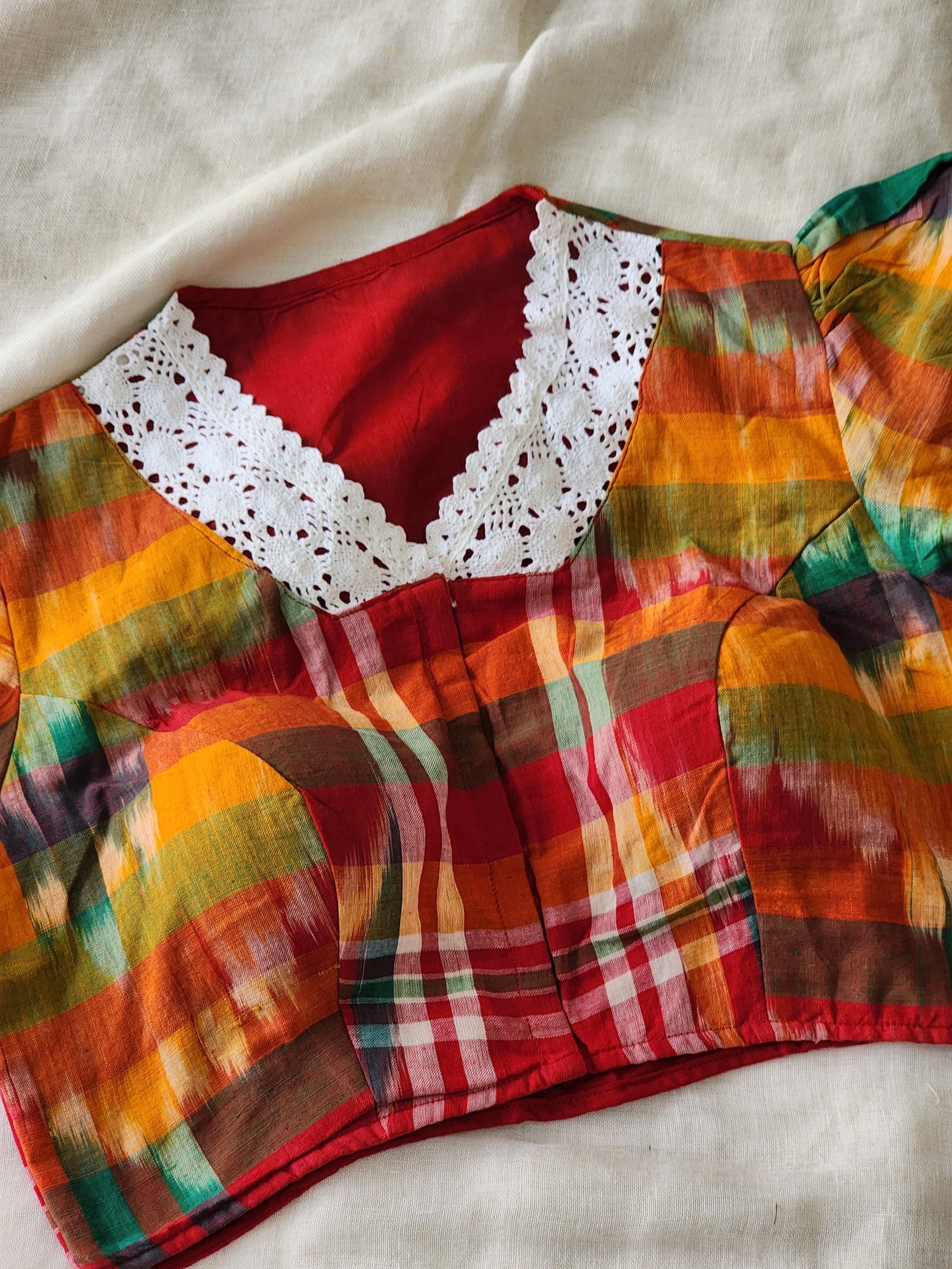 Multicolored cotton blouse