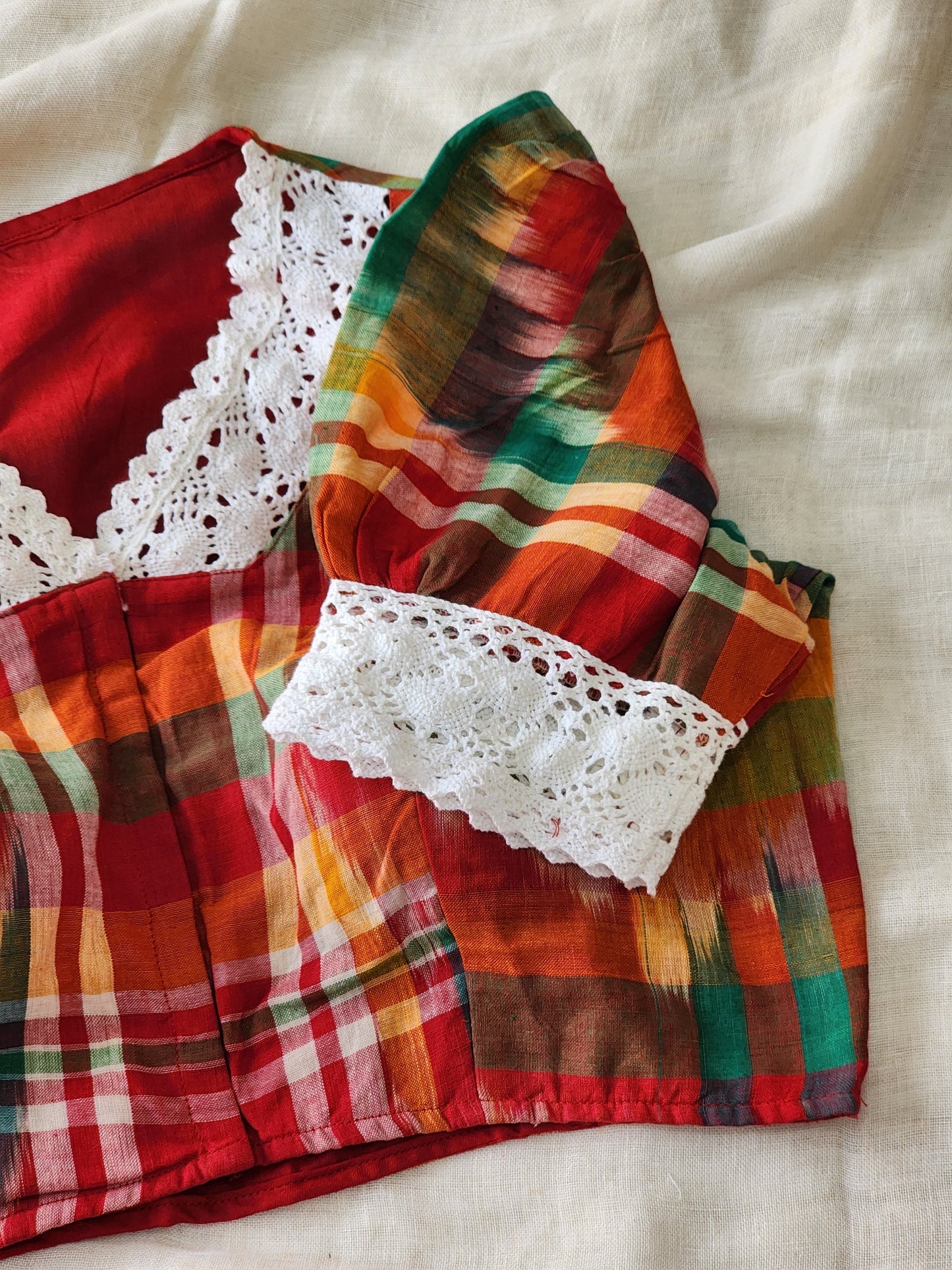 Multicolored cotton blouse
