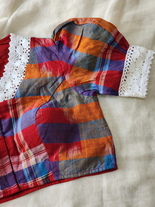 Multicolored cotton blouse