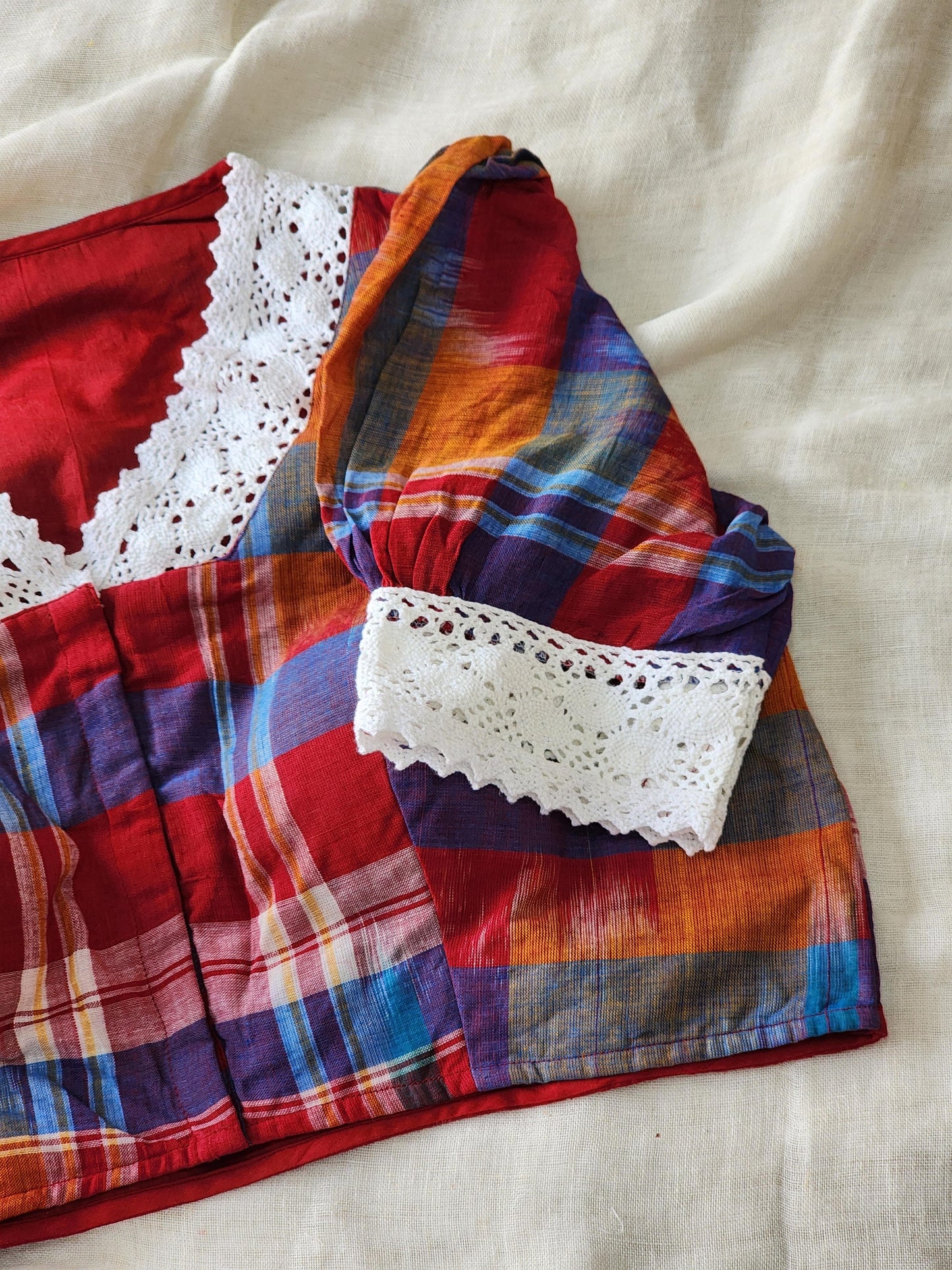 Multicolored cotton blouse