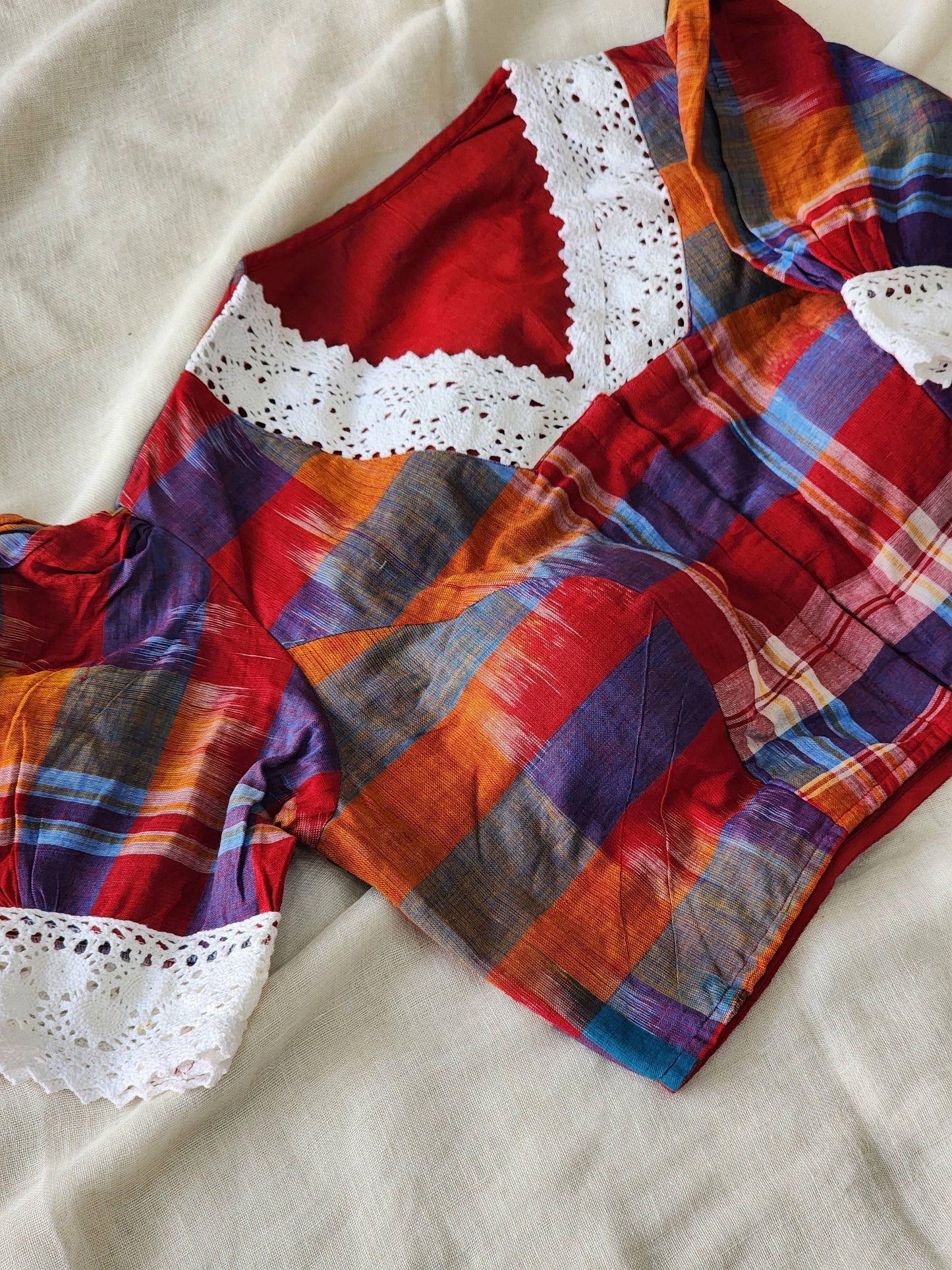 Multicolored cotton blouse