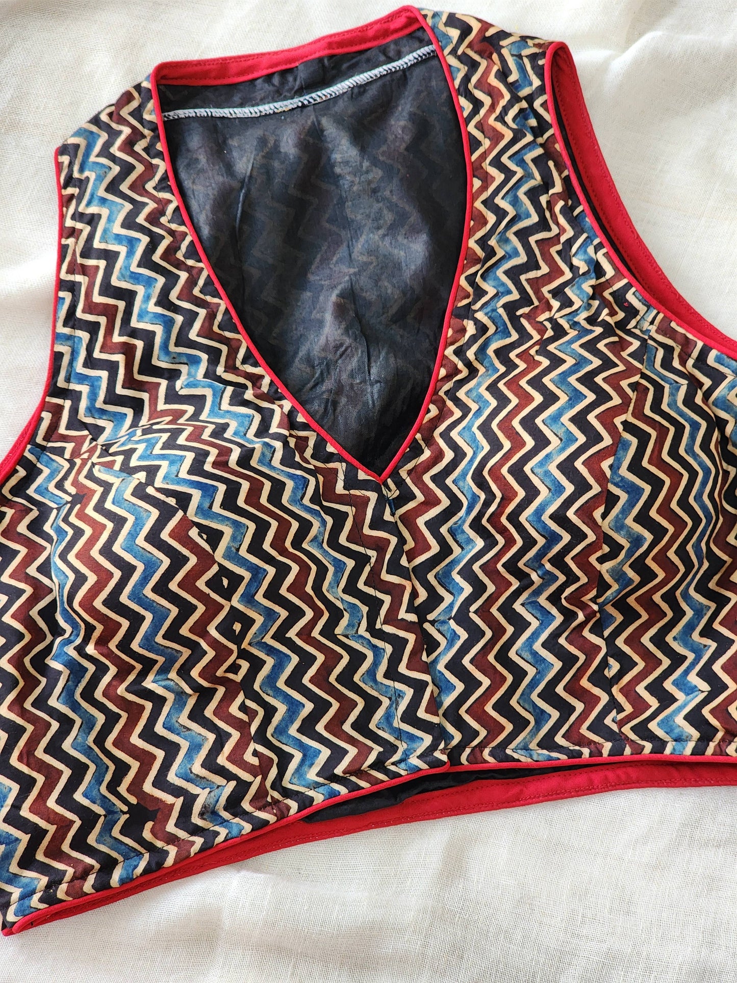 Black modal silk blouse
