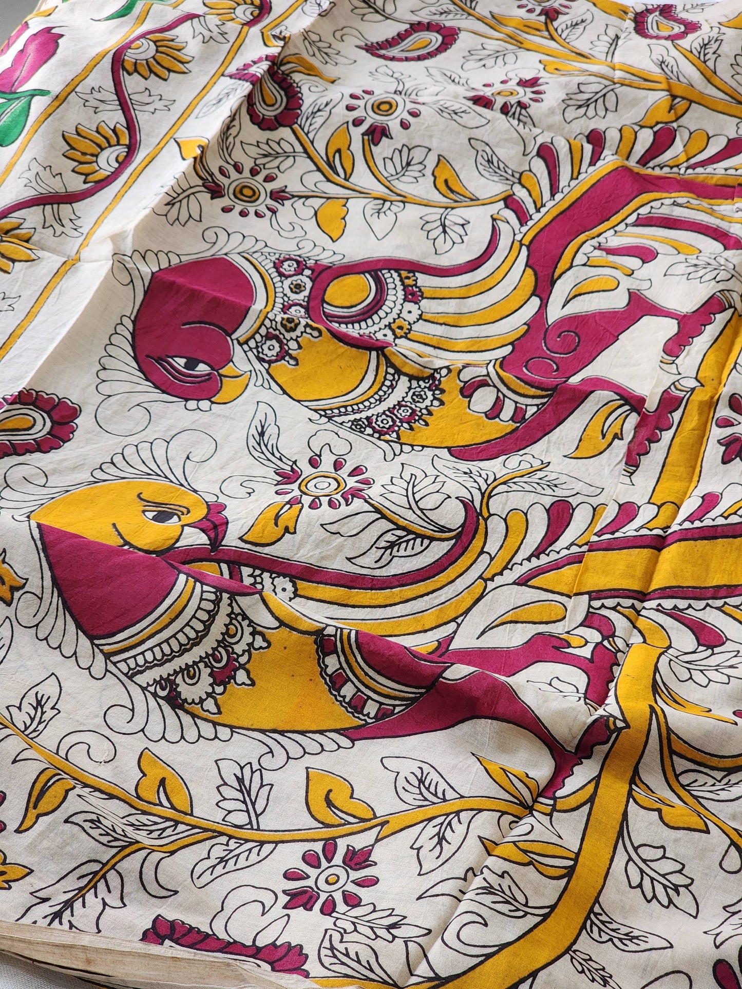 Mutlicolored Kalamkari Cotton Saree