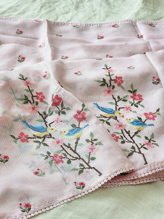 Pink Kota Silk Saree