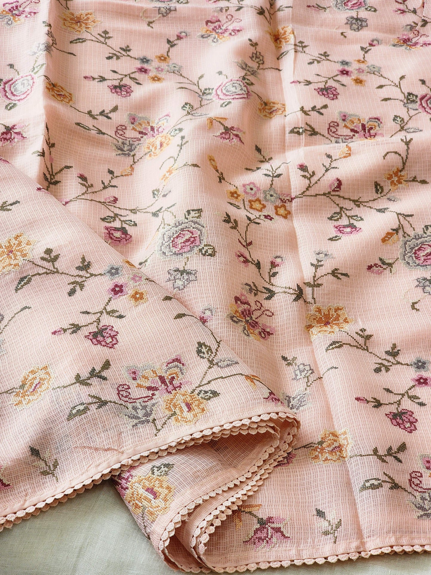 Pink Kota Silk Saree