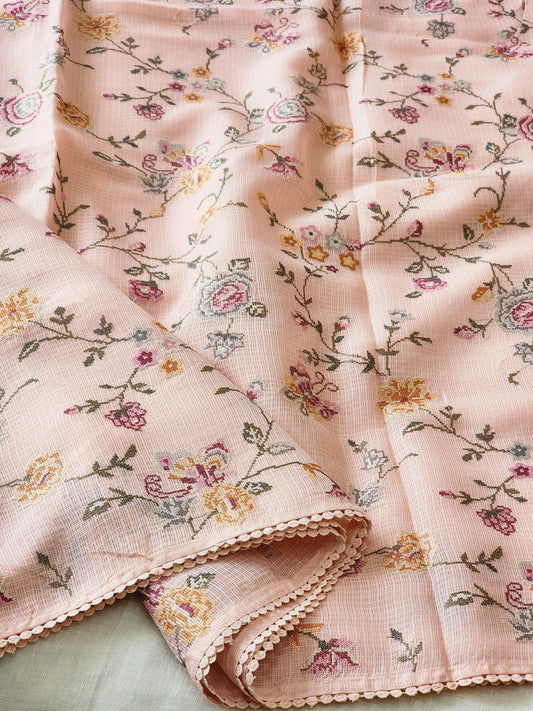 Pink Kota Silk Saree