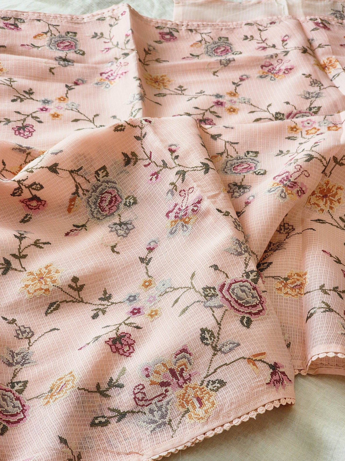 Pink Kota Silk Saree