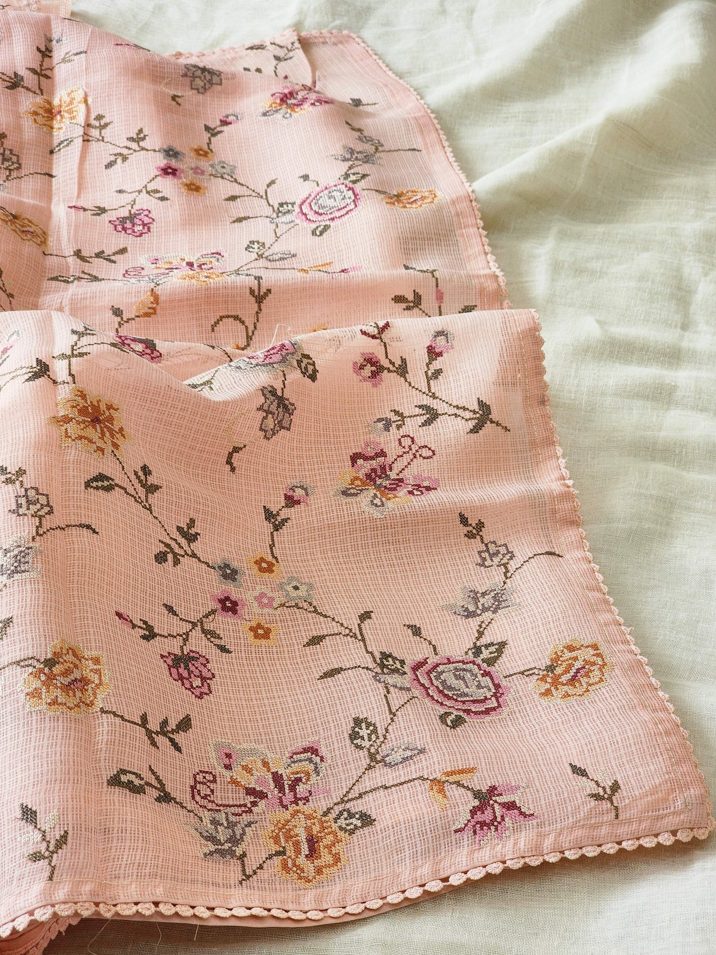 Pink Kota Silk Saree