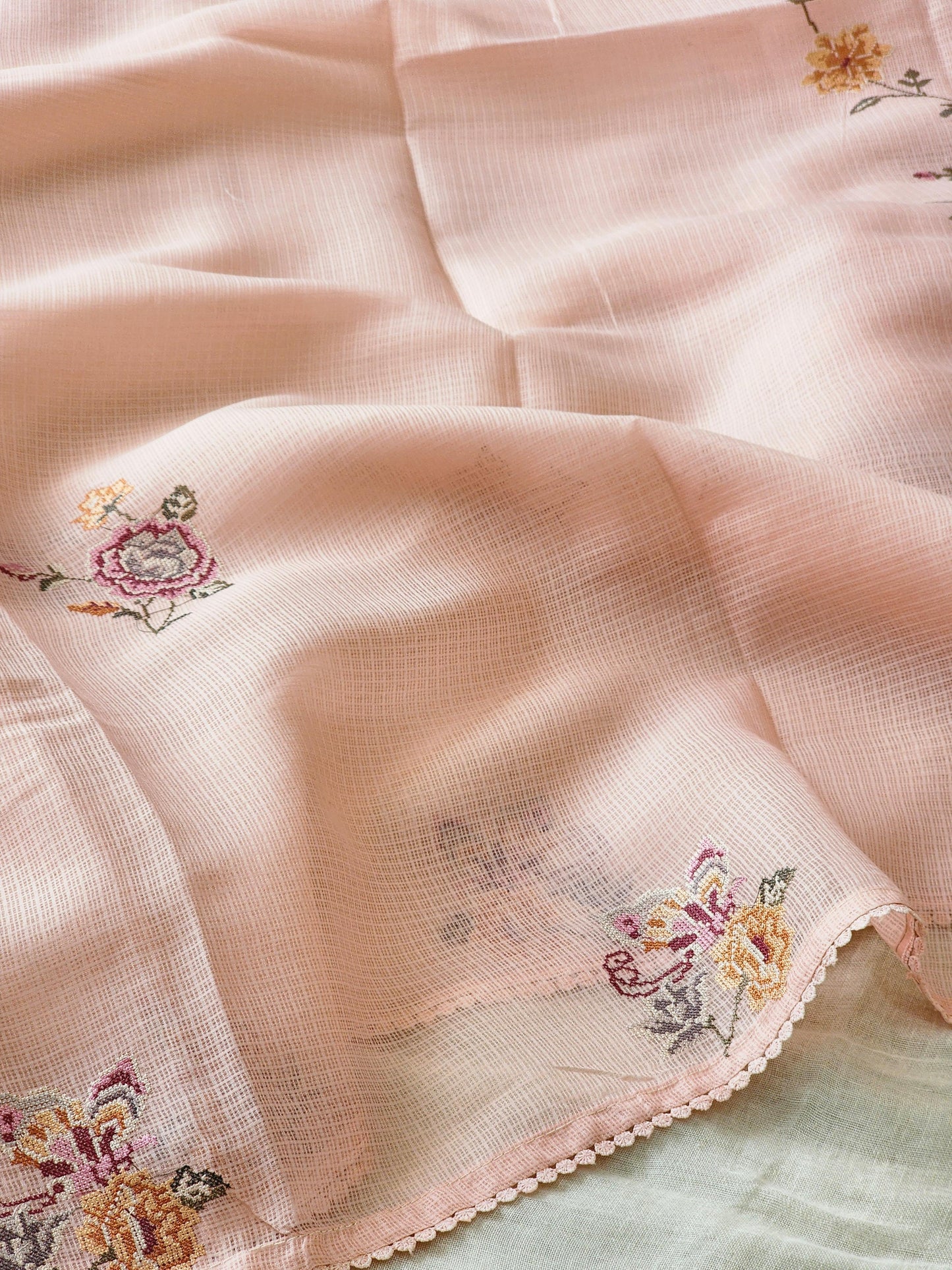 Pink Kota Silk Saree