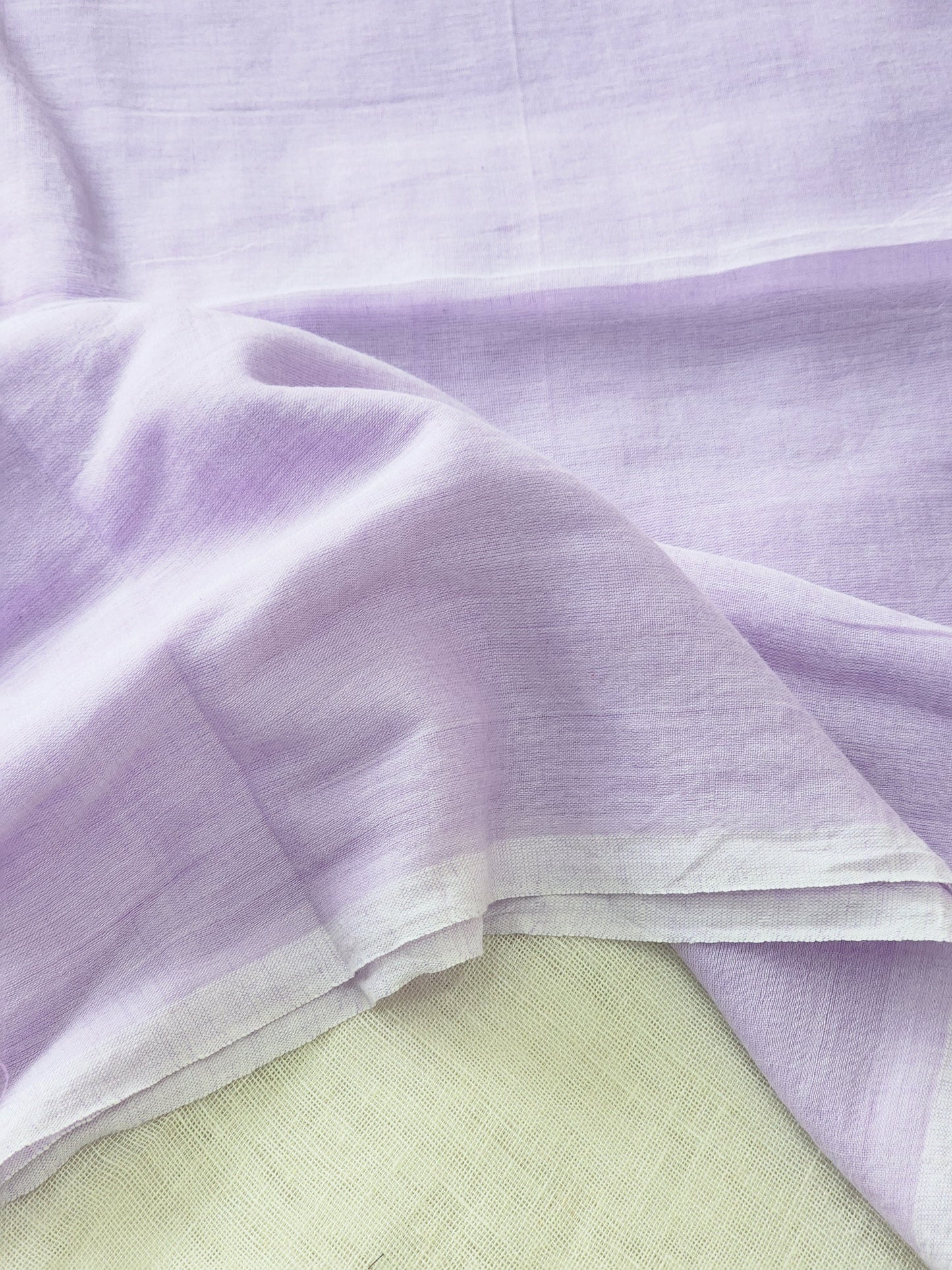 Lilac mulmul cotton saree