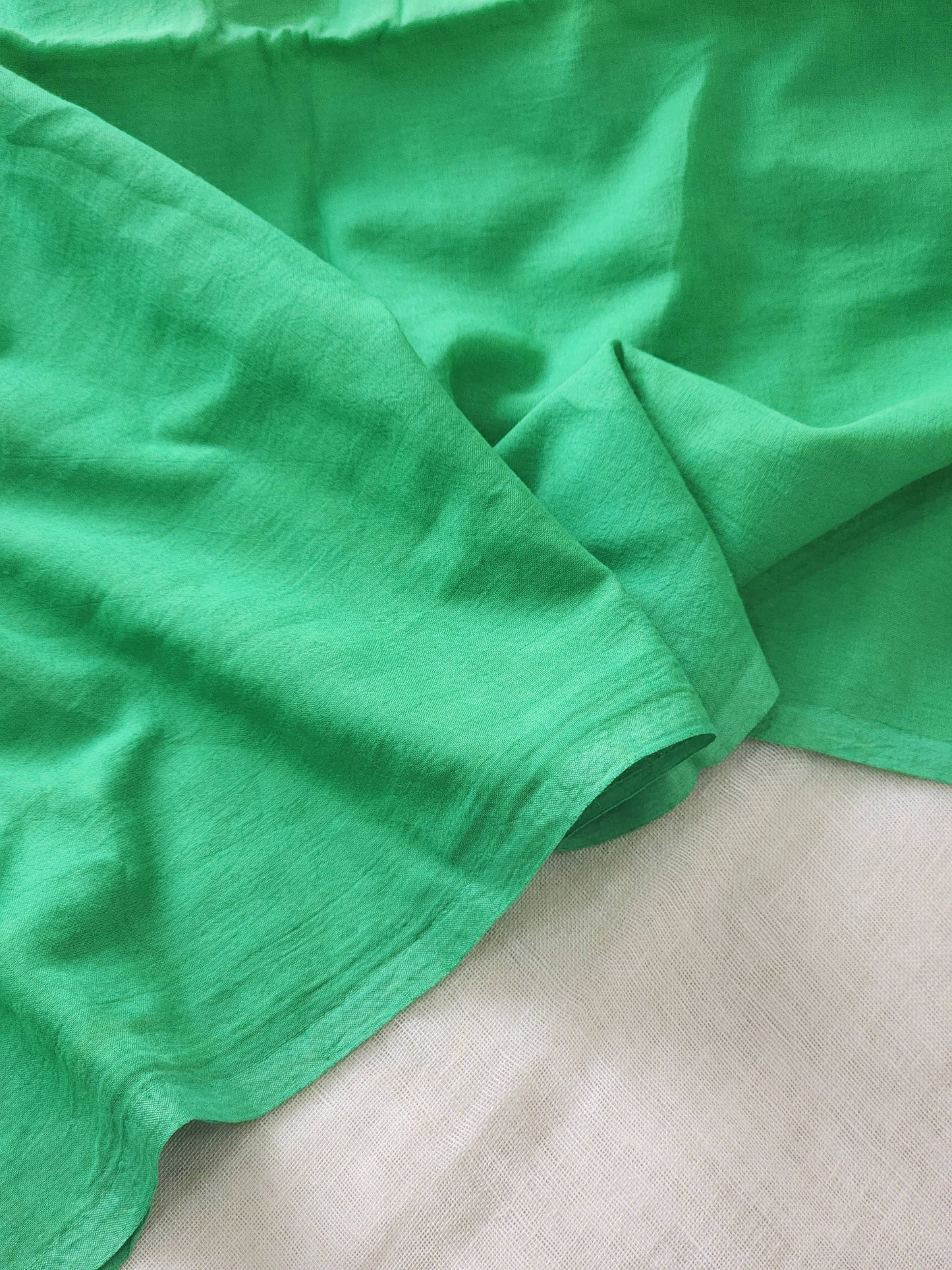 Green mulmul cotton saree