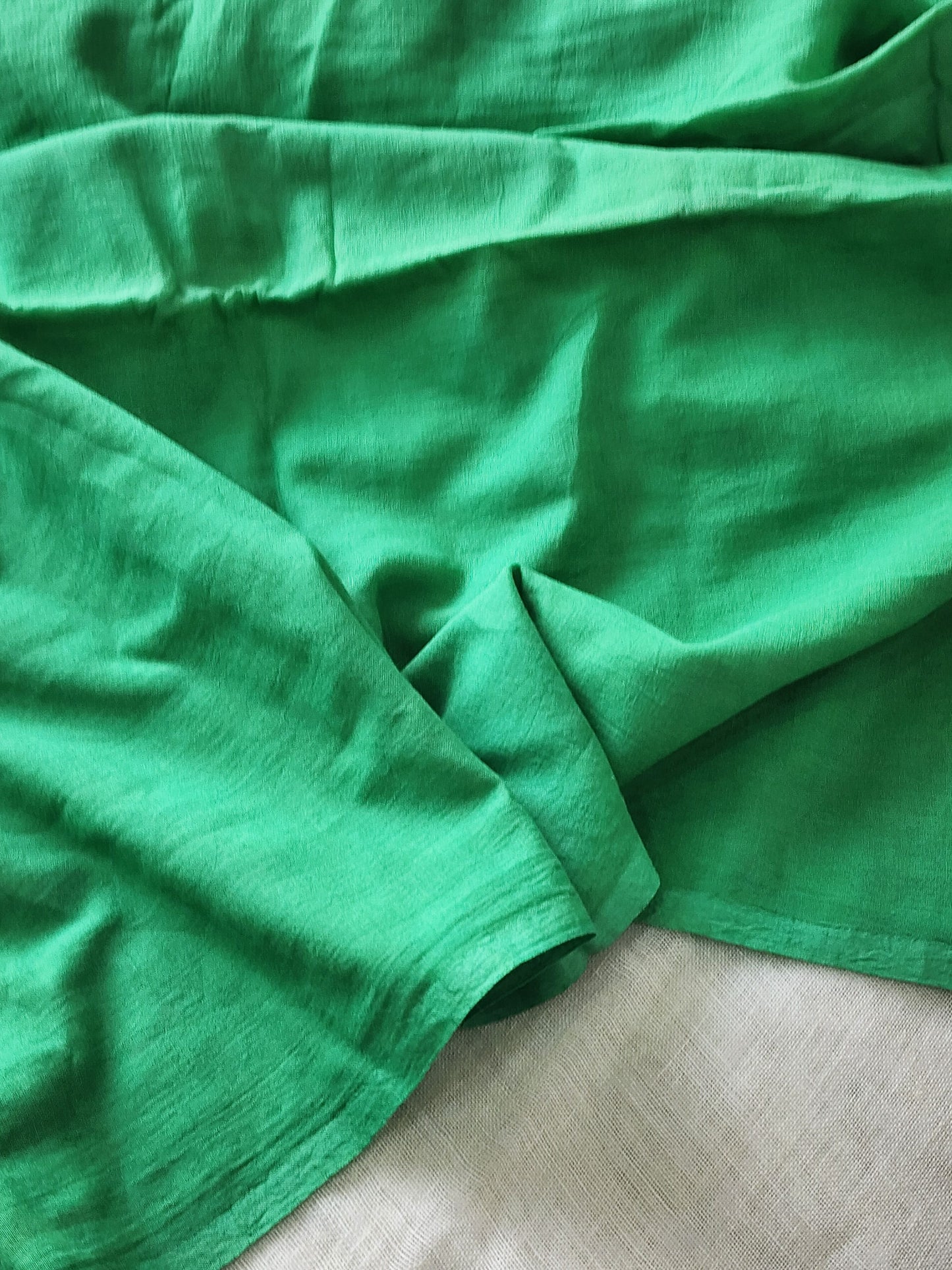 Green mulmul cotton saree