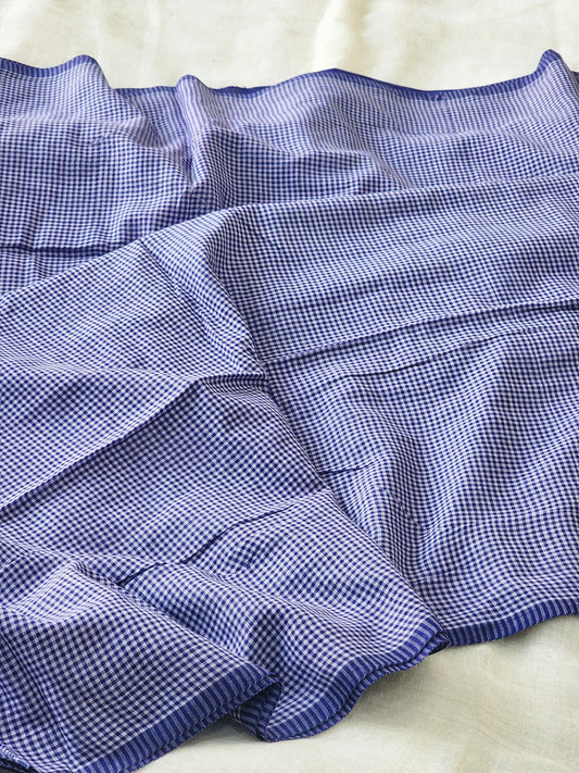 Blue Cotton Handloom Saree