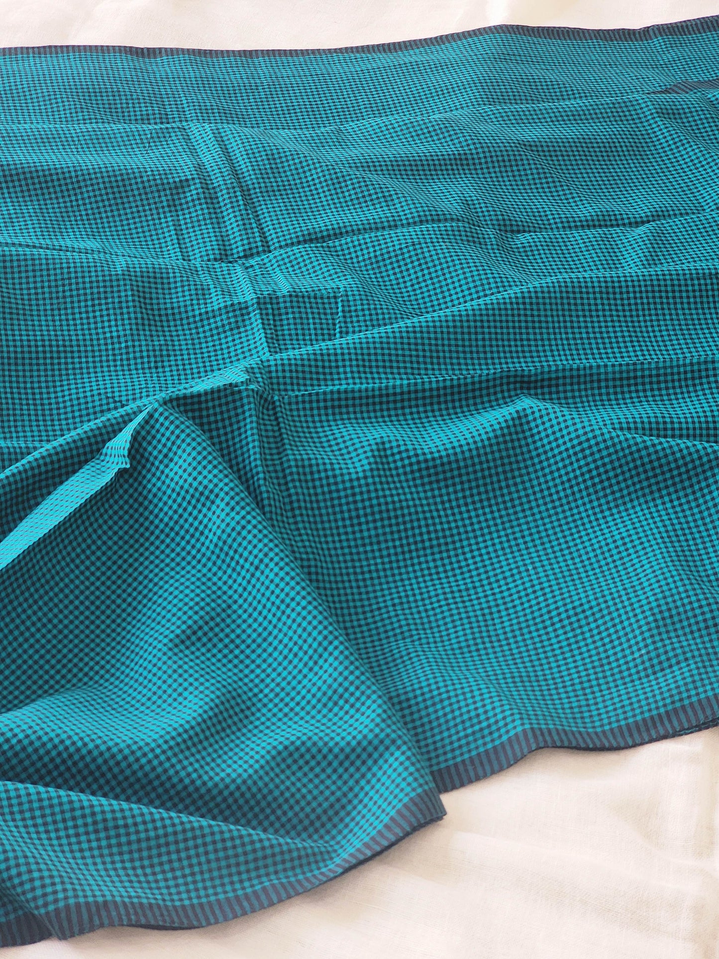 Green Cotton Handloom Saree