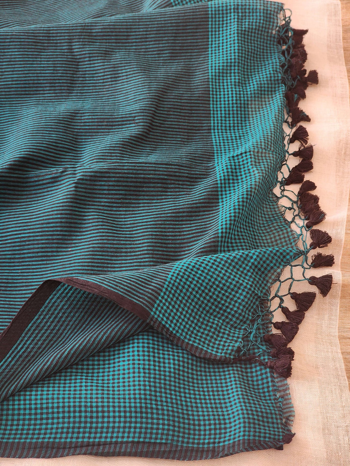 Green Cotton Handloom Saree