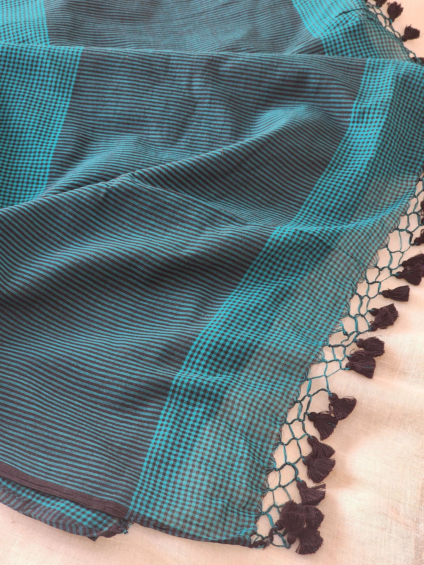 Green Cotton Handloom Saree